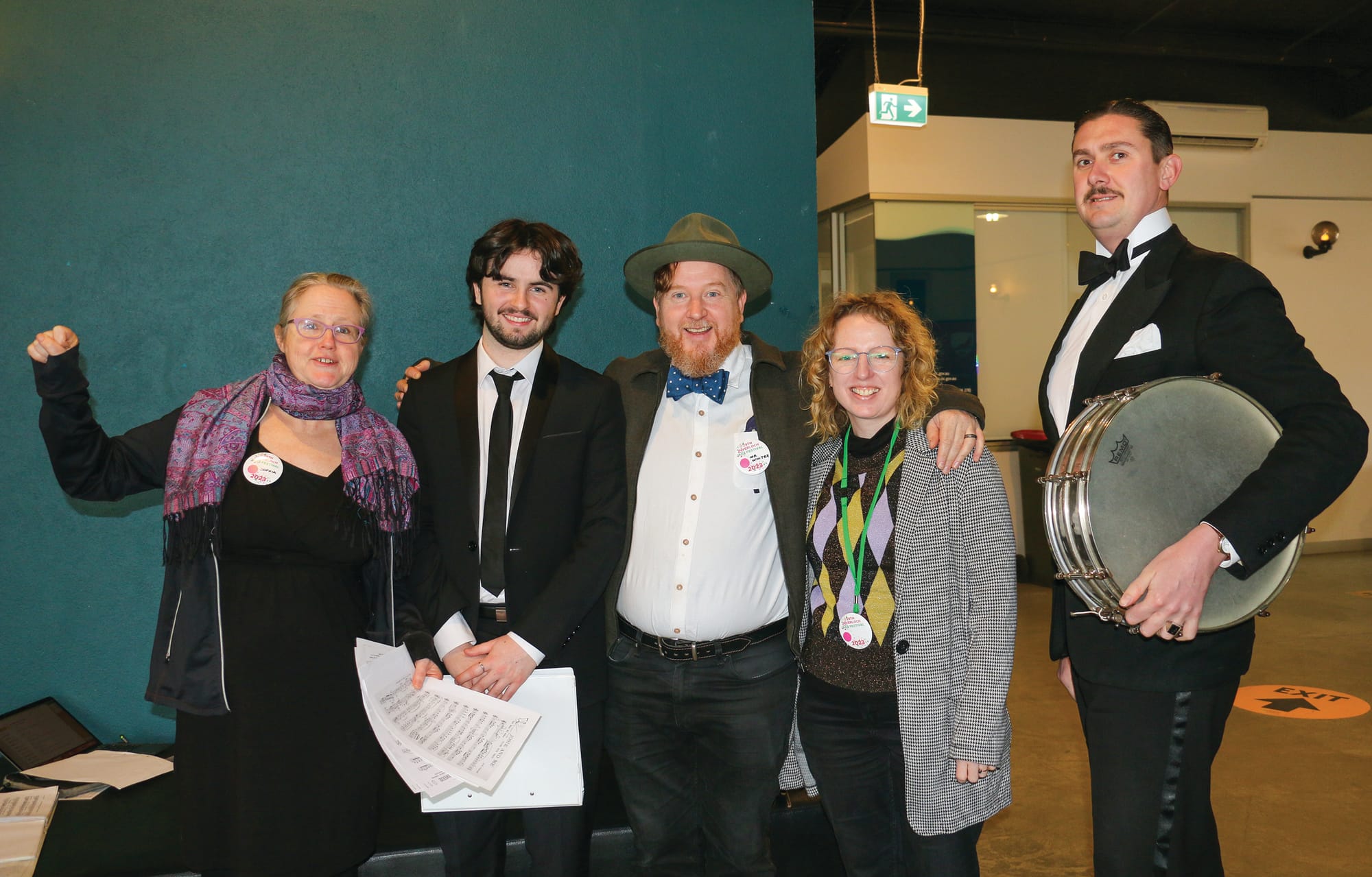 Sophia Macrae, Will Jones, Tammy Winter, Paul Winter and Andrew Nolte performed with the Dandenong Ranges Hot Jazz Orchestra at the Inverloch Jazz Festival.