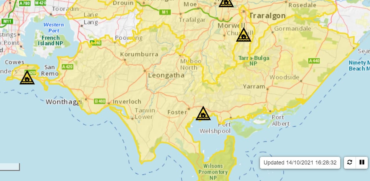 Minor flood watch issued for South Gippsland rivers