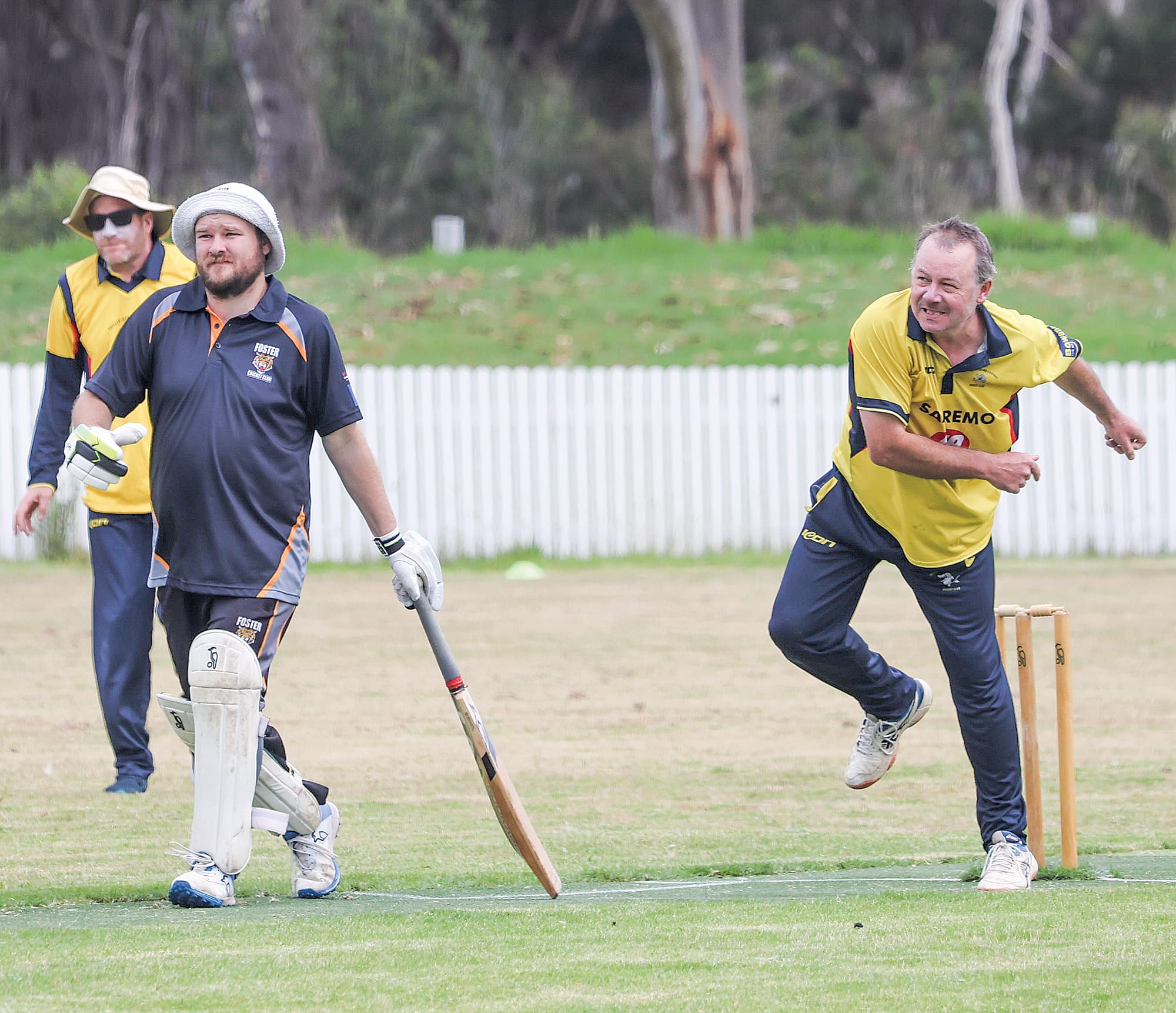 Phillip Island B2 bowler Daniel McCausland figured in the first four Foster wickets, three off his own bowling and taking a catch for good measure on his way to a match-winning 3/21 off eight overs.