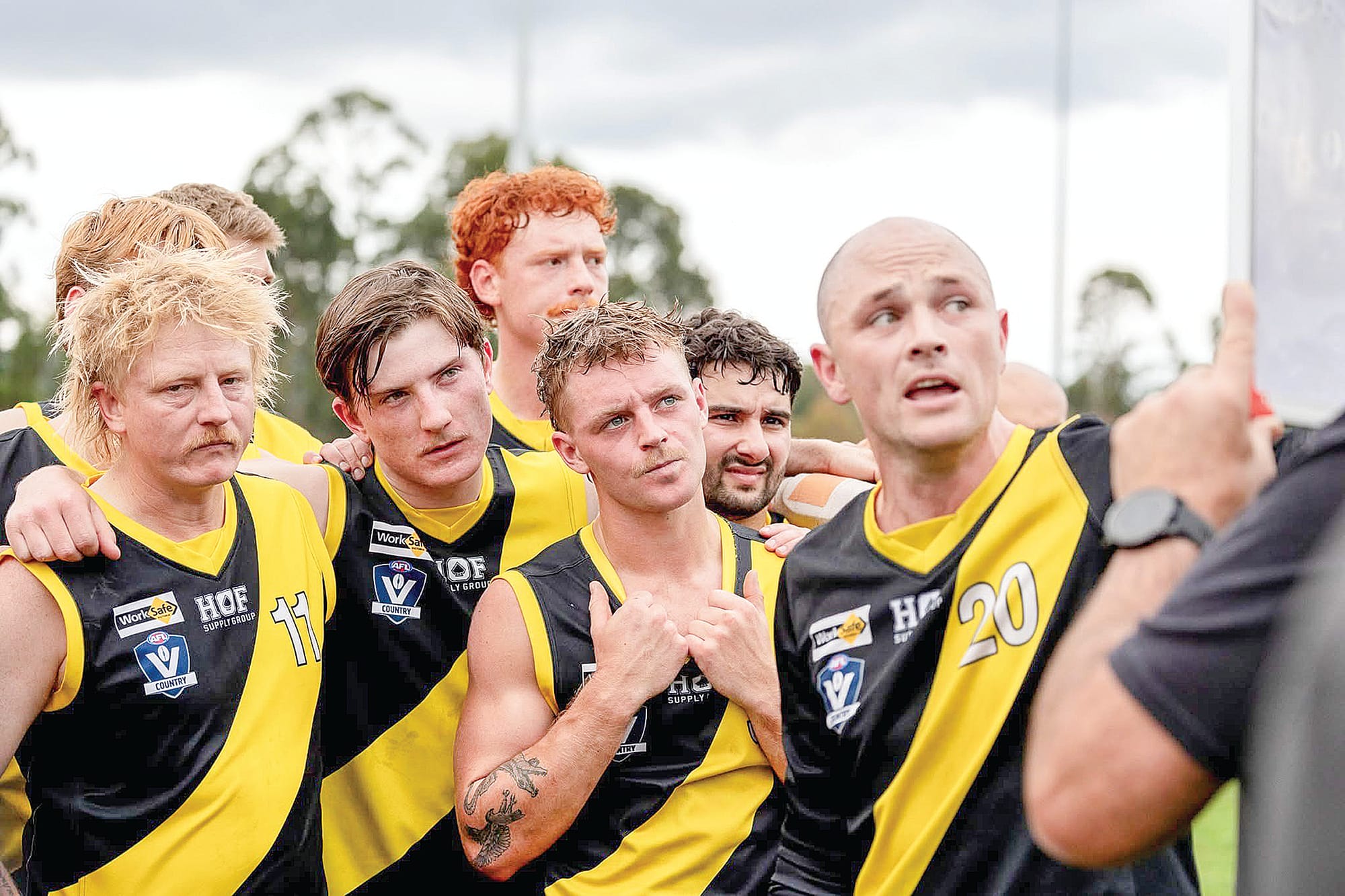 Turner addresses the players. Photo: Annie Holland.