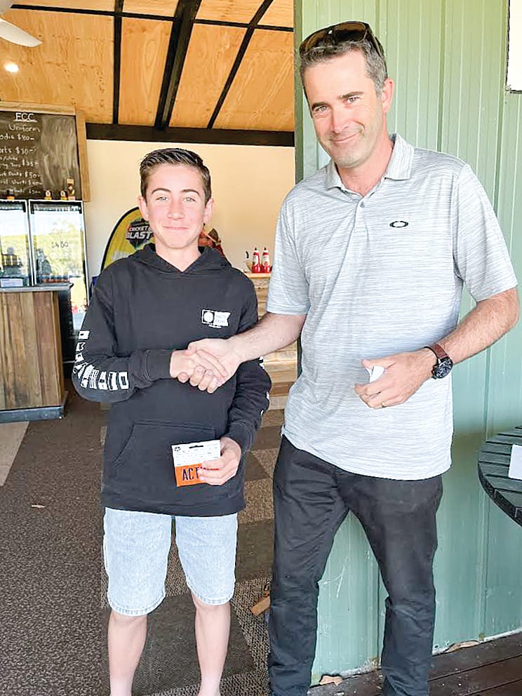 The junior bowling award for the Foster Cricket Club was received by Max Johnston.