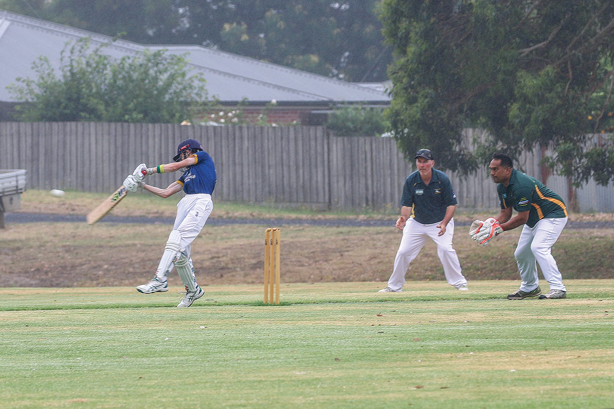 Trae Duda-Jacobs on strike for Wonthaggi Club against Leongatha Town in Leongatha & District Cricket C Grade Div 1