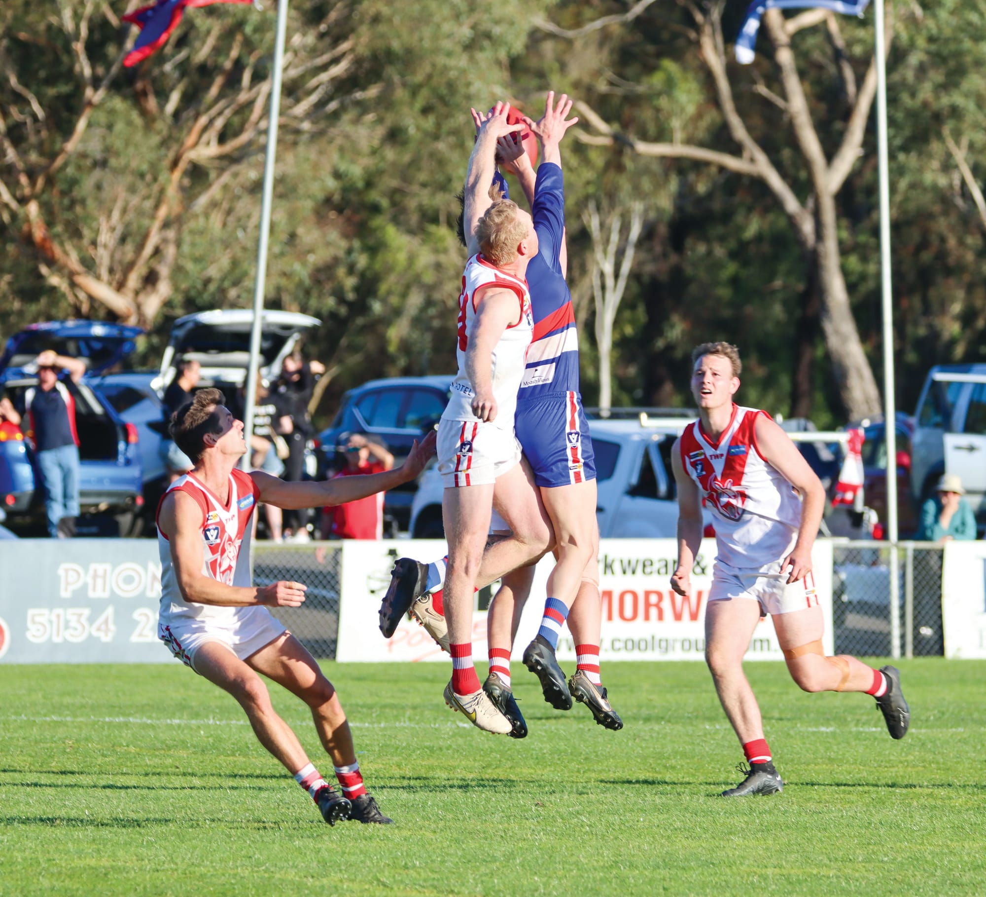 Fish Creek continues to display high intensity late in its Grand Final win over Newborough. A44_3823
