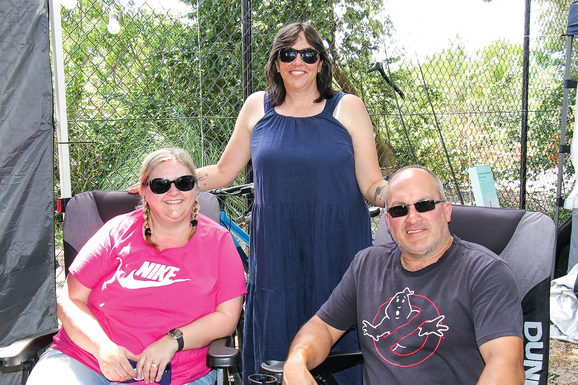 Jodie, Donna and Charlie from Melbourne love Inverloch. B04_0425