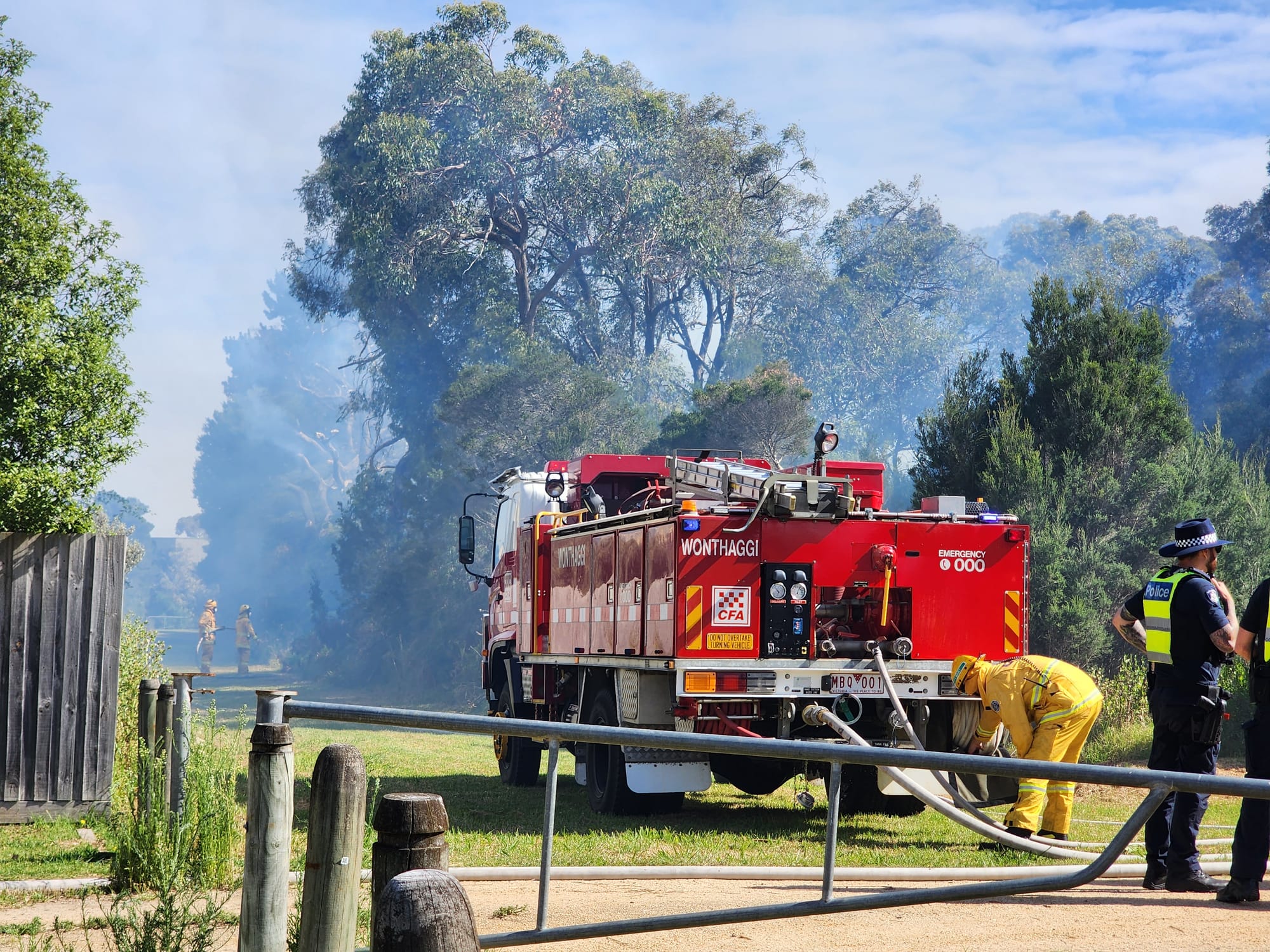 Fire in Wonthaggi wetlands