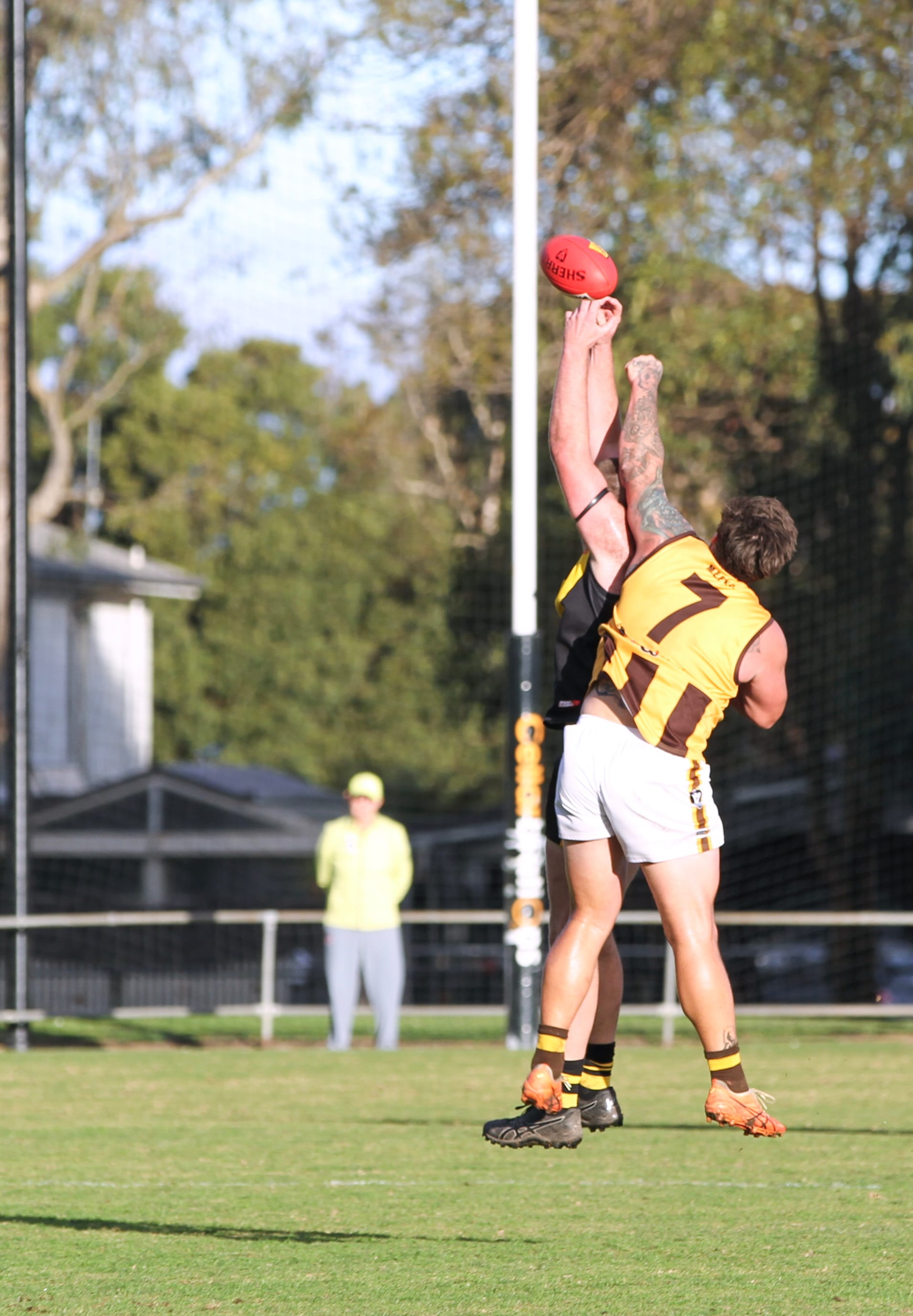 Morwell East’s Chris Wangman not good enough against the Tigers at home. B112_3125