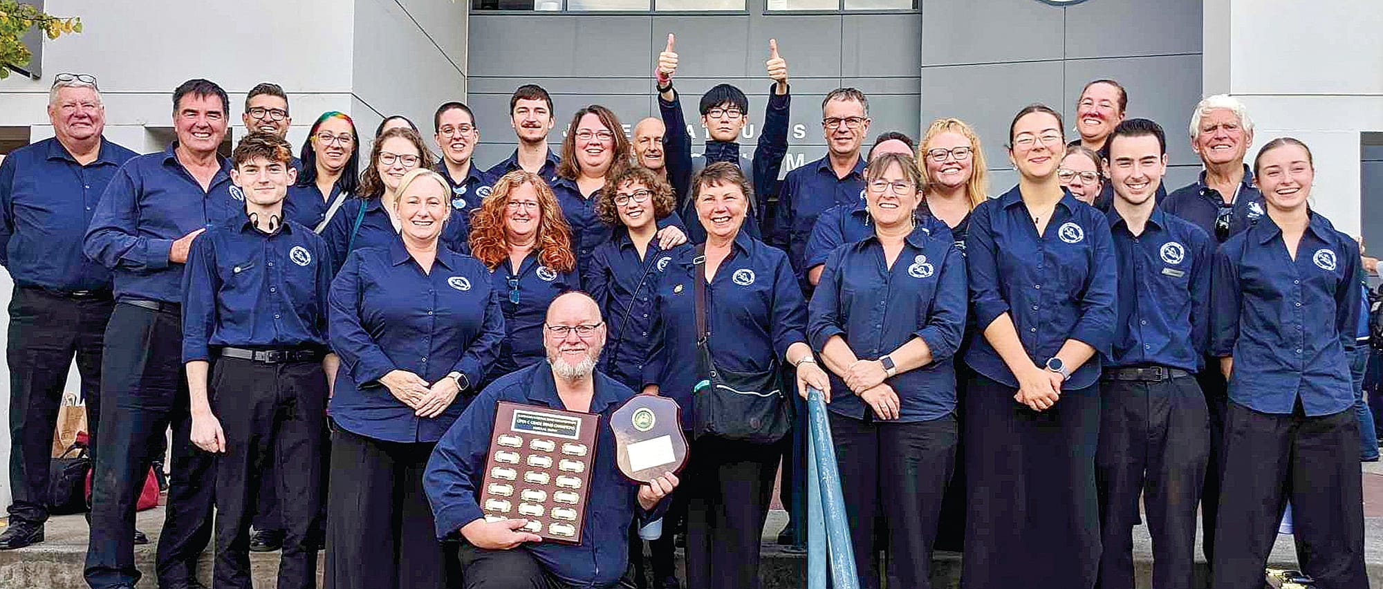 The Wonthaggi Citizens’ Band after its extraordinary win at the Australian National Band Championships.