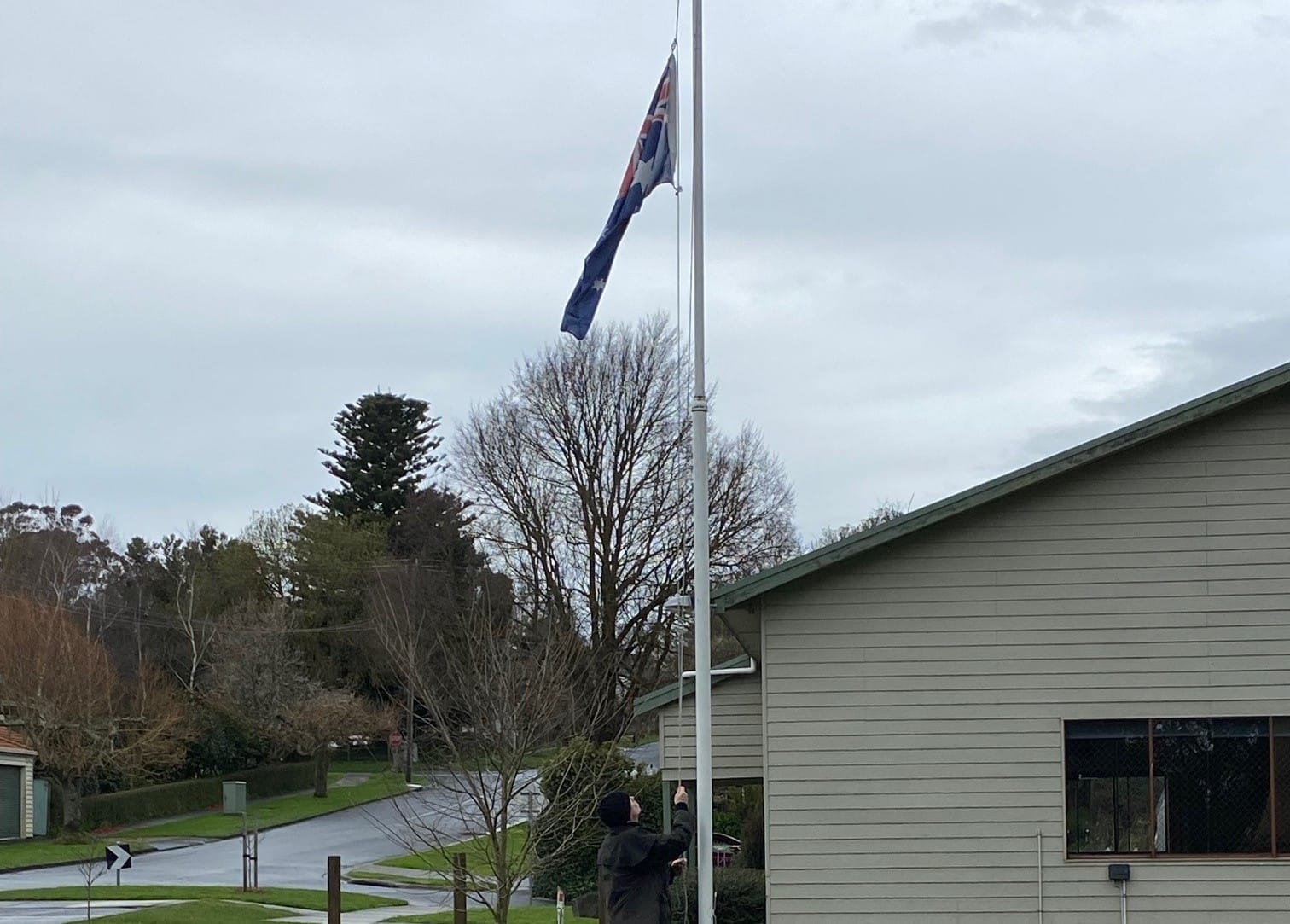 The Australian flag is lowered to half-mast in thanks and memory for the 60,000 Australians who served in Vietnam between 1962 and 1972 and tragically, the 521 who died and 3000 who were injured.
