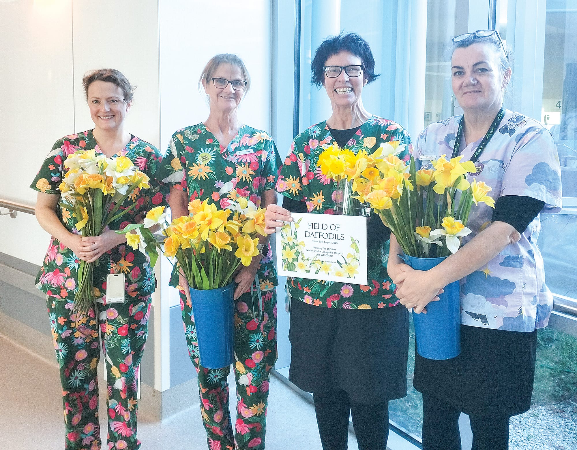 Field of daffodils for a good cause