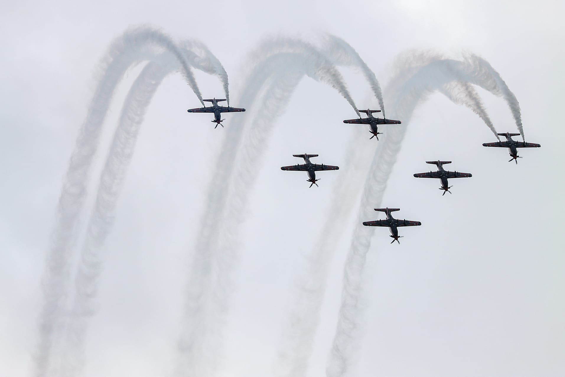 The view was certainly different from the ground, with many impressed by the acrobatics. a100_3925