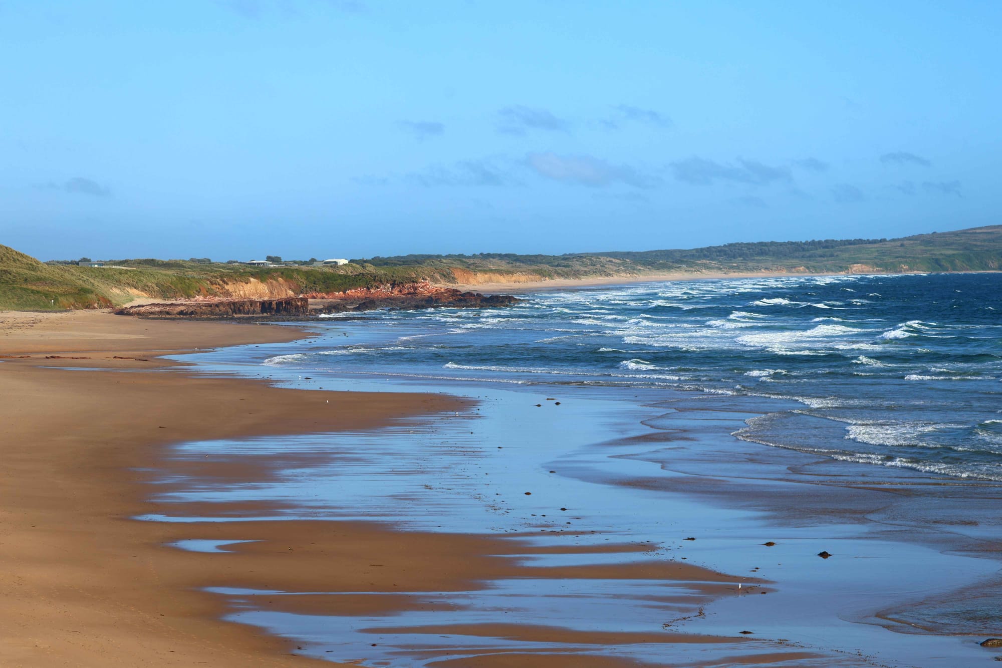Closed and deserted, the beach at Forrest Caves where the tradegy unfolded on Wednesday.