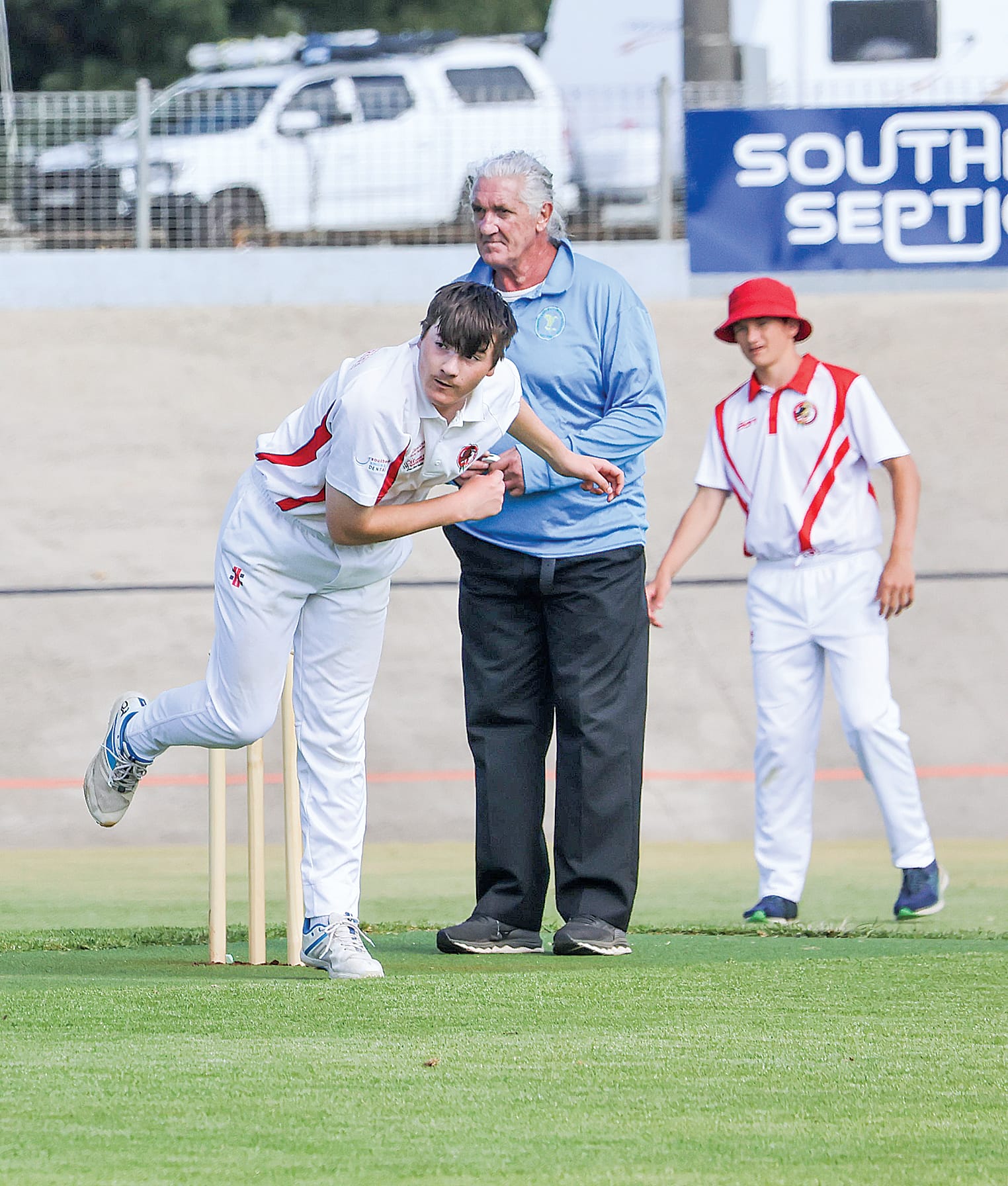 Nerrena’s Roy Checkley helped cut back on Phillip Island’s late scoring potential with 2/32 off 10 overs at the velodrome oval on Saturday.
