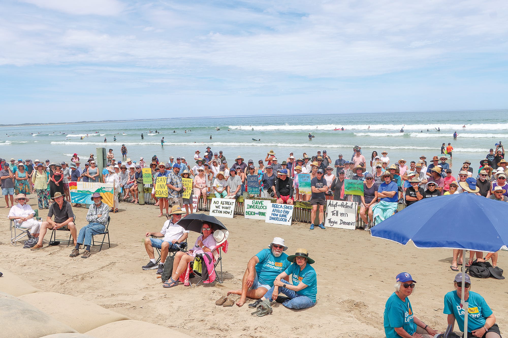 Some of the crowd at the Inverloch rally. A07_0125