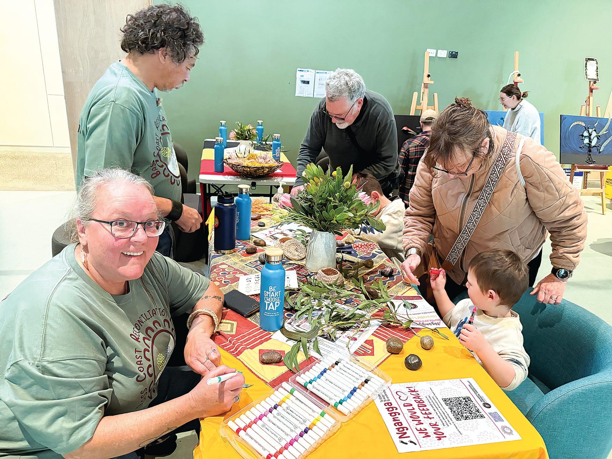 Bass Coast Reconciliation Network Committee Member Kate Adams helps out at Ngangga Community Festival on the weekend.