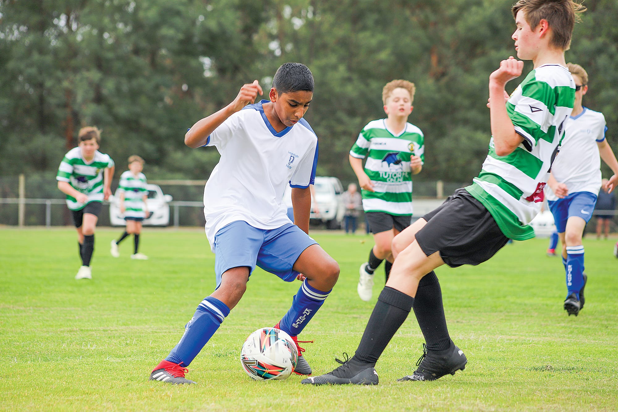 New recruit, Nathan proved himself a solid defender in his first game for the Knights.