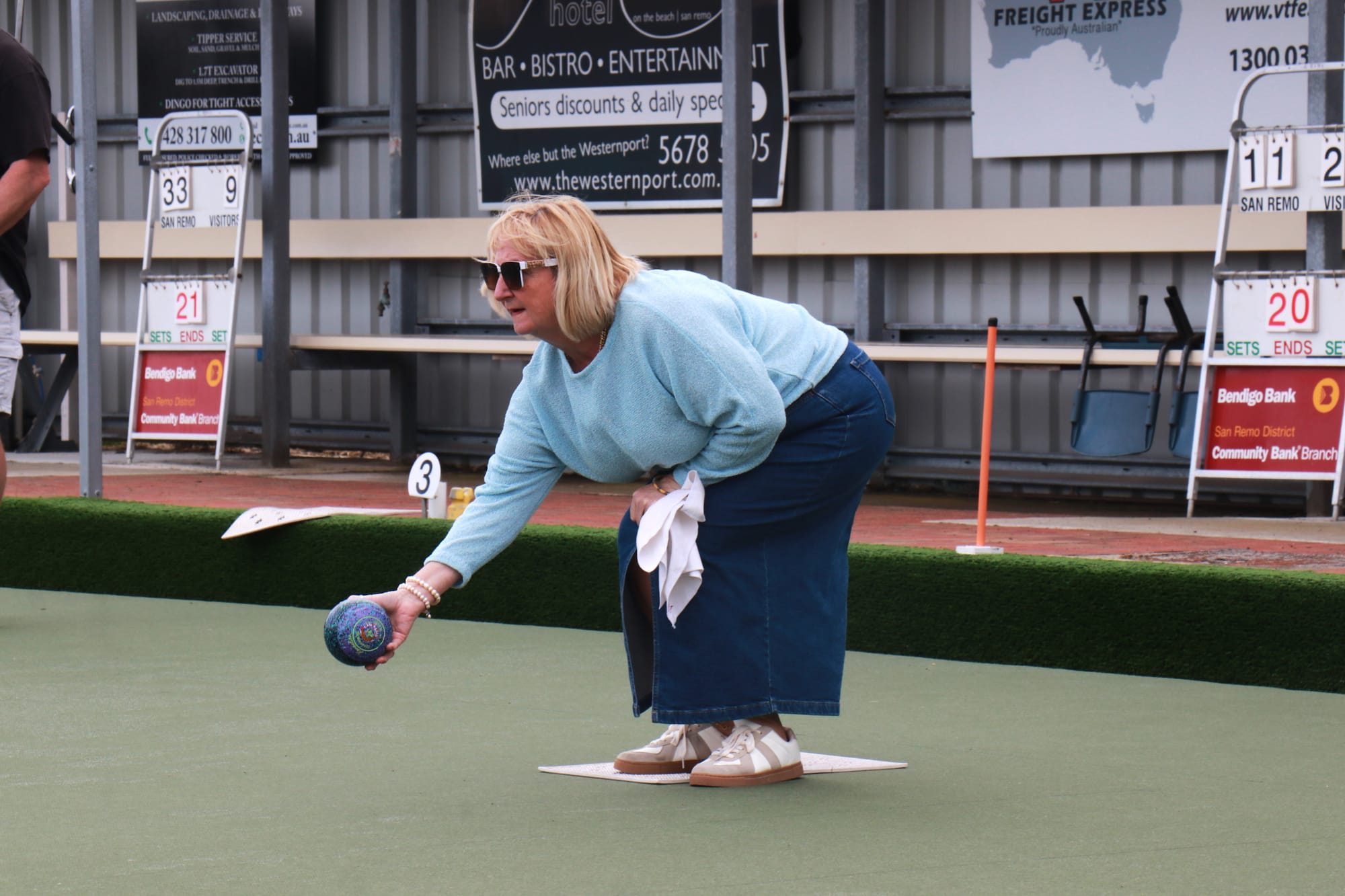 Delia Cave encourages the community to join the San Remo Bowls Club after joining herself for the social aspect and now partaking in social competitions. 
