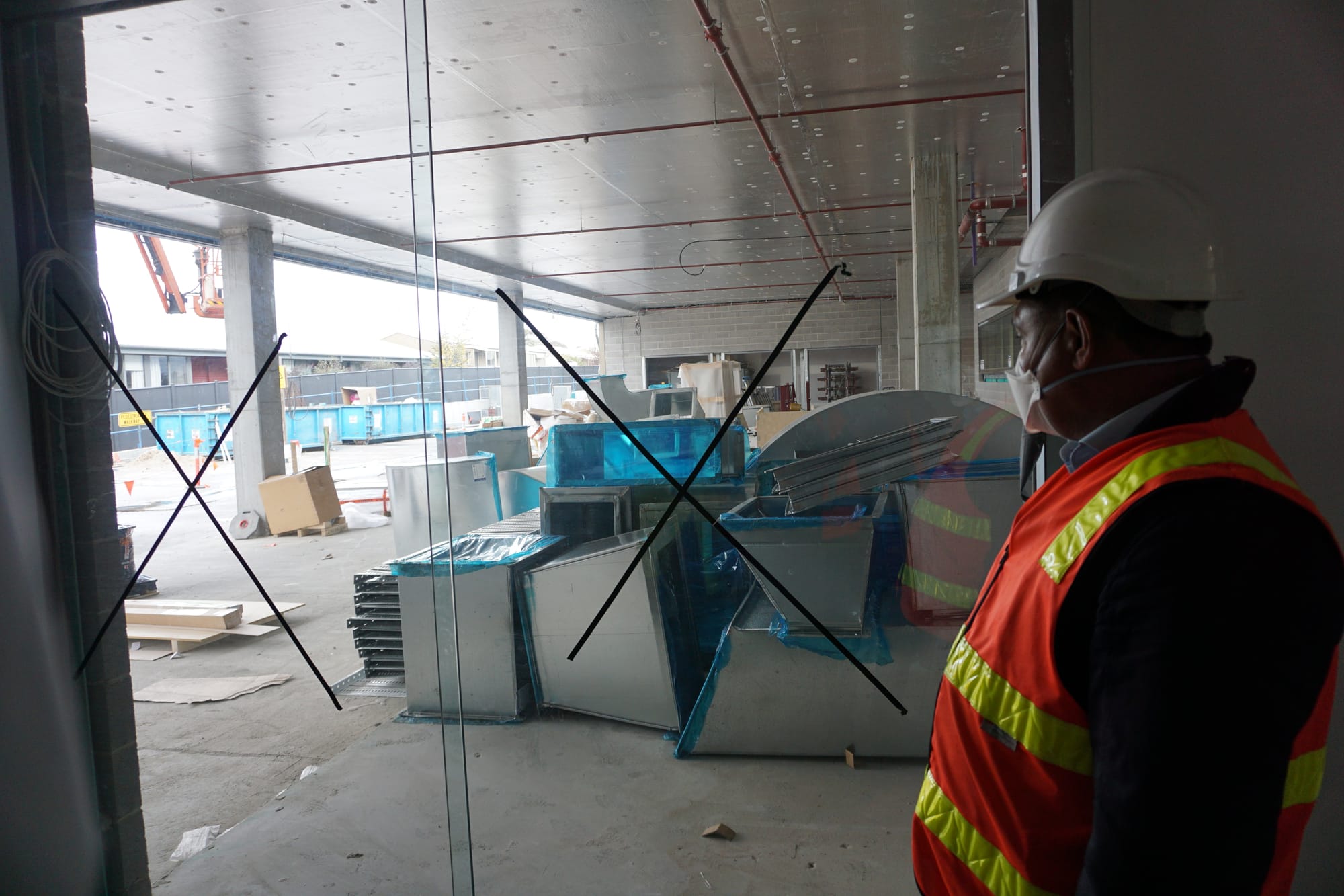 While it may be crowded at the moment, Wimal Kirinde takes a look at what will be the new ambulance loading bay, which will feature six bays and is now undercover. 

