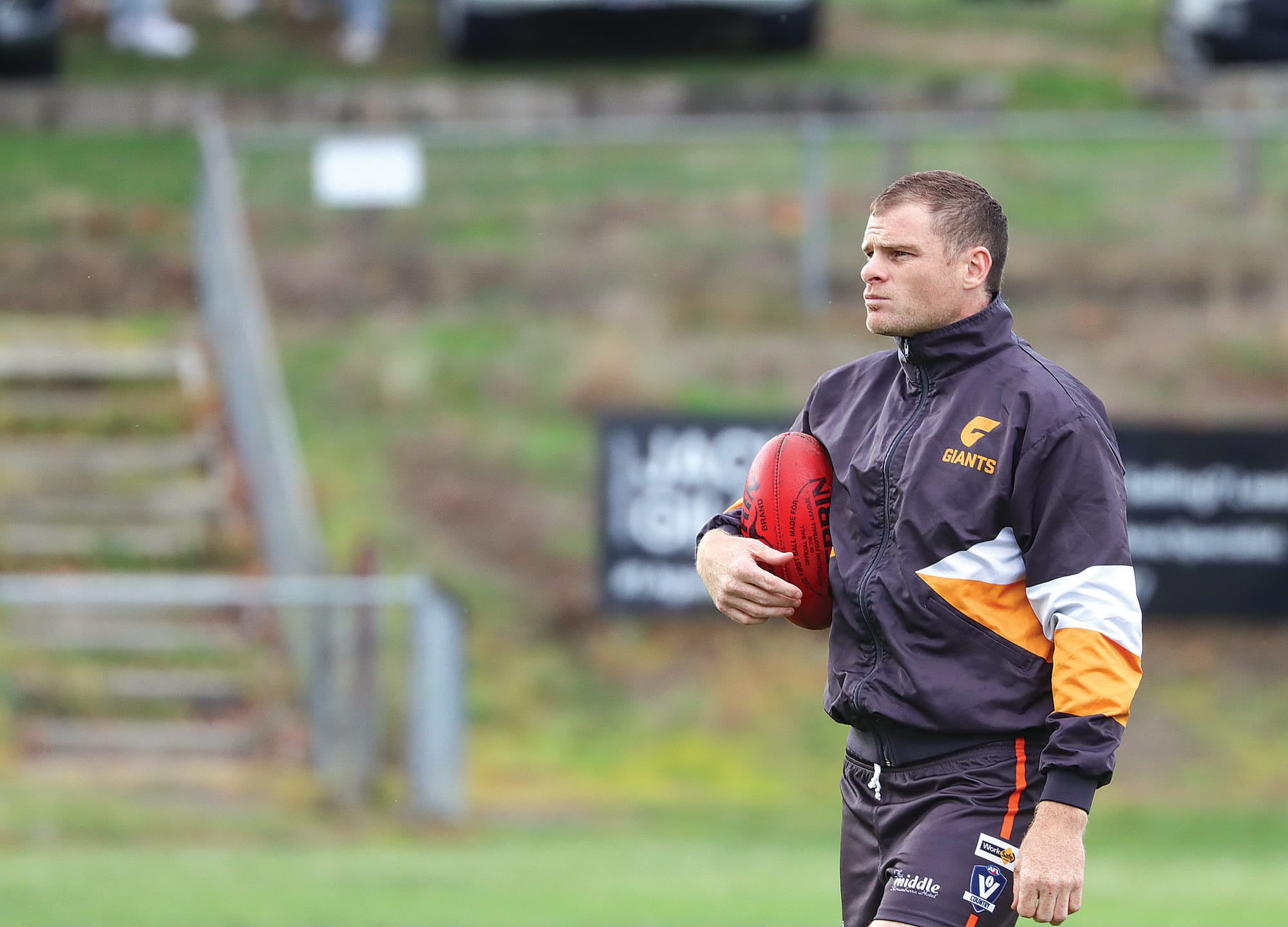 Heath Shaw looks focused before representing the Giants. A27_1725