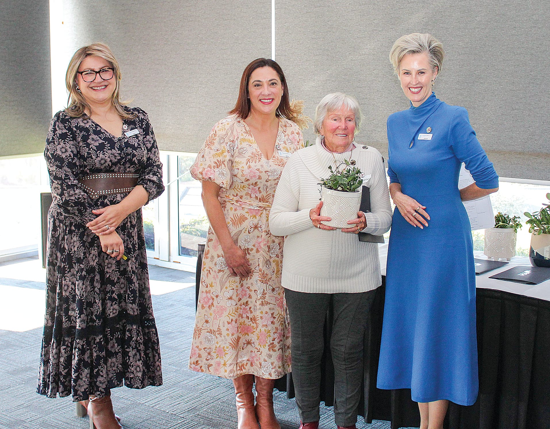 Mari Mills, second from right, received a 10-year service award for volunteering at Griffiths Point Lodge. She’s with BCH Volunteer and Fundraising Coordinator Snezana Colley, Manager Kerry Redmond and Interim CEO Simone Alexander.
