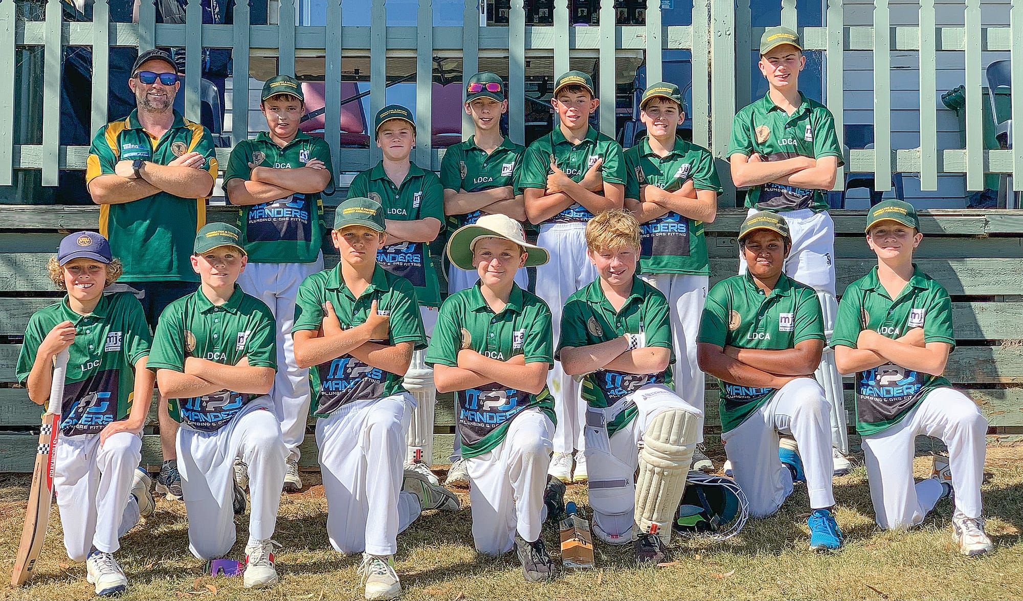 The U13 Leongatha and District Cricket Association GCL match team.