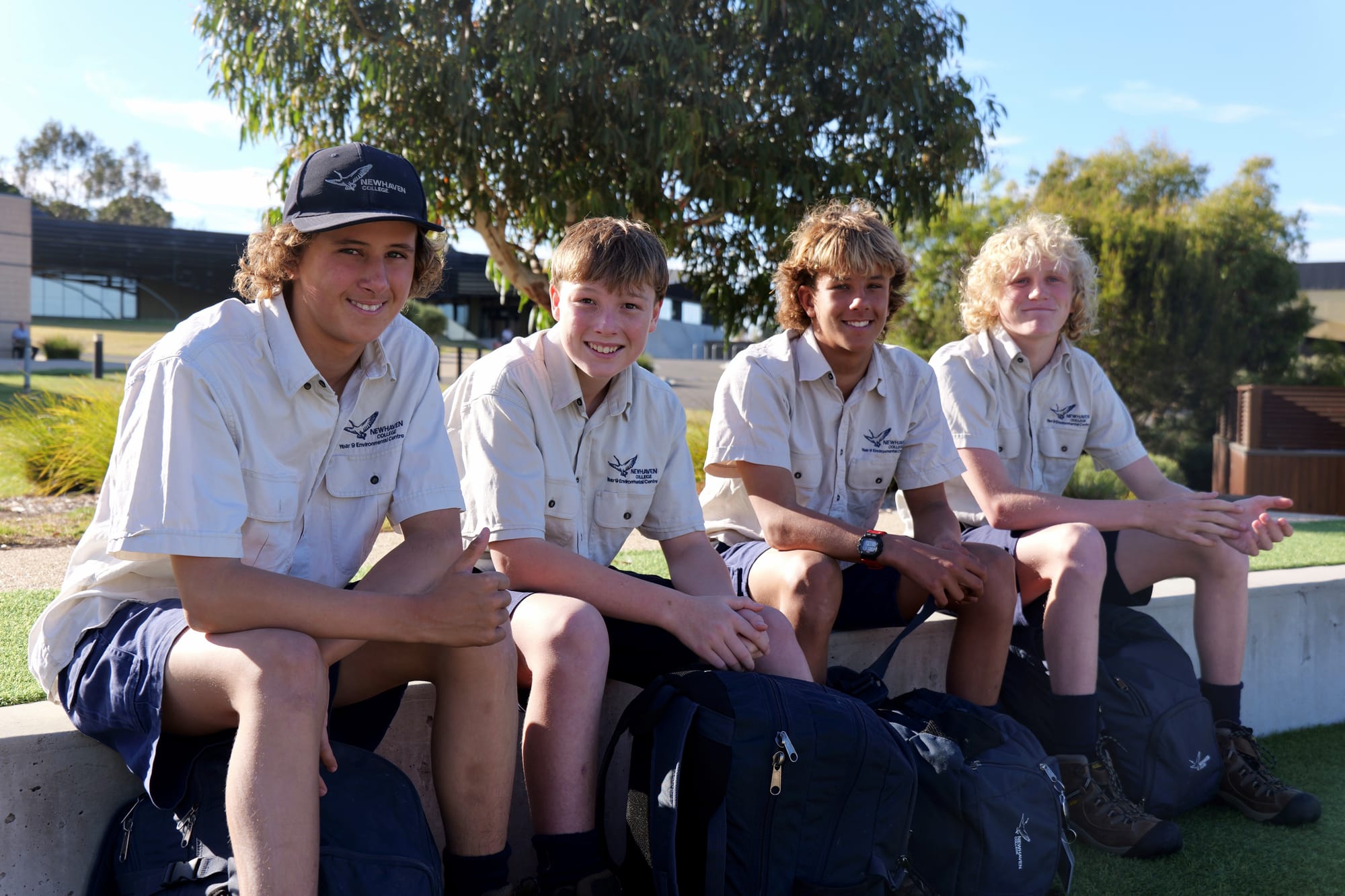 Tavish Mahon, Jem Hennekam, Angus Kennedy and Zane Matthews look forward to an exciting year ahead in Year 9. The camps and activities in Year 9 create lifelong memories for students.