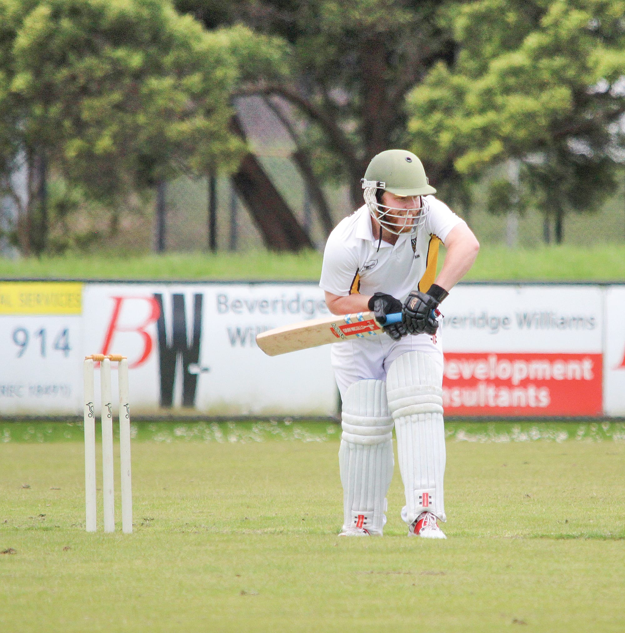 Benjamin East looks to play a shot against Glen Alvie on Saturday.