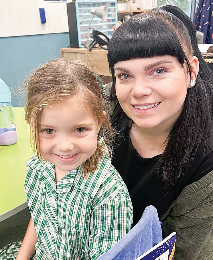 Erika is very excited to start school, with her Mum, Ellie at St. Joseph’s Primary School, Korumburra. 