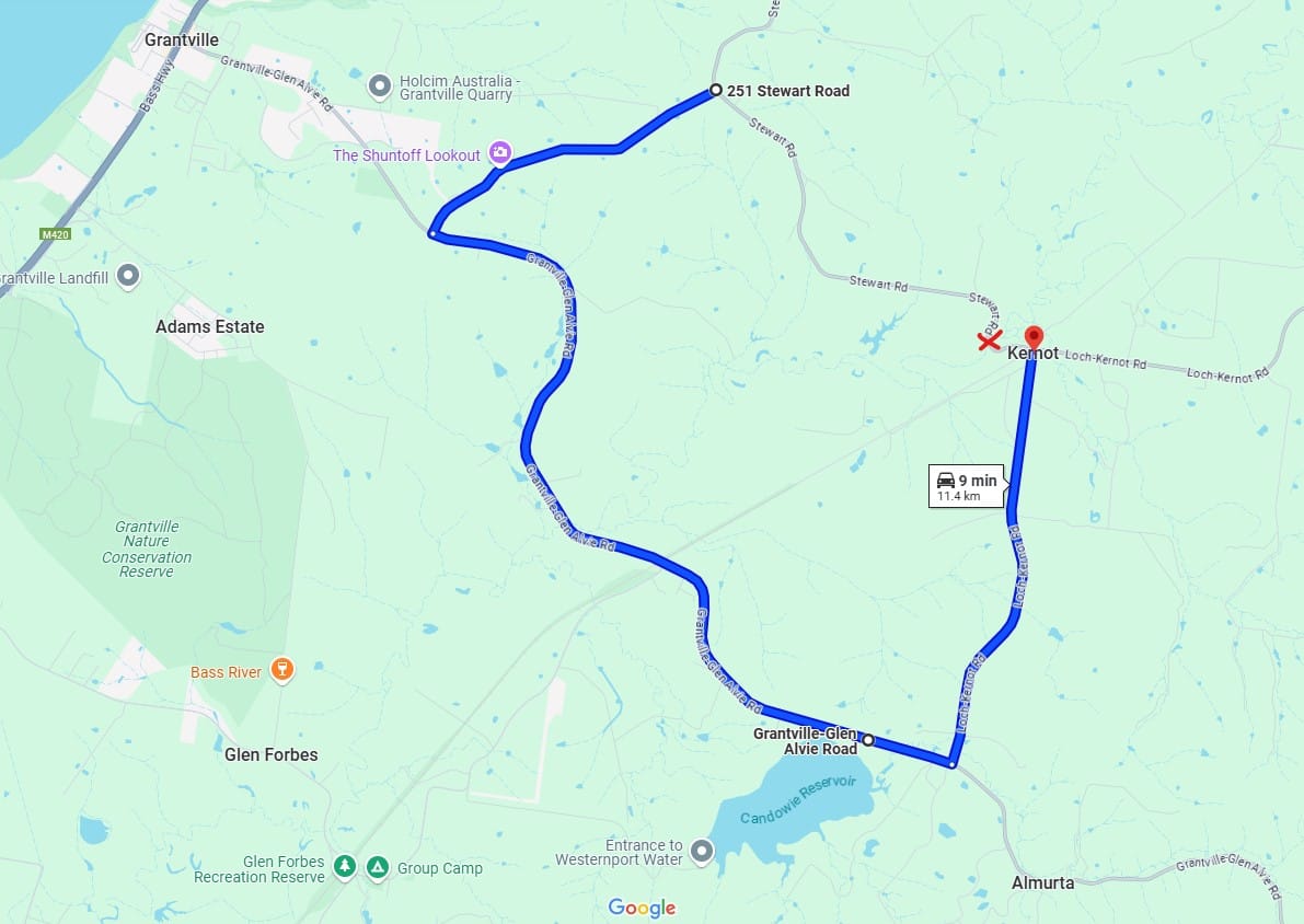 Stewart Road Bridge, Kernot closed to traffic