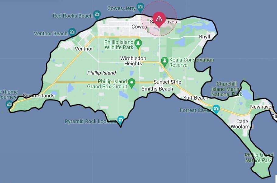 843 houses blacked out in Cowes early Friday morning