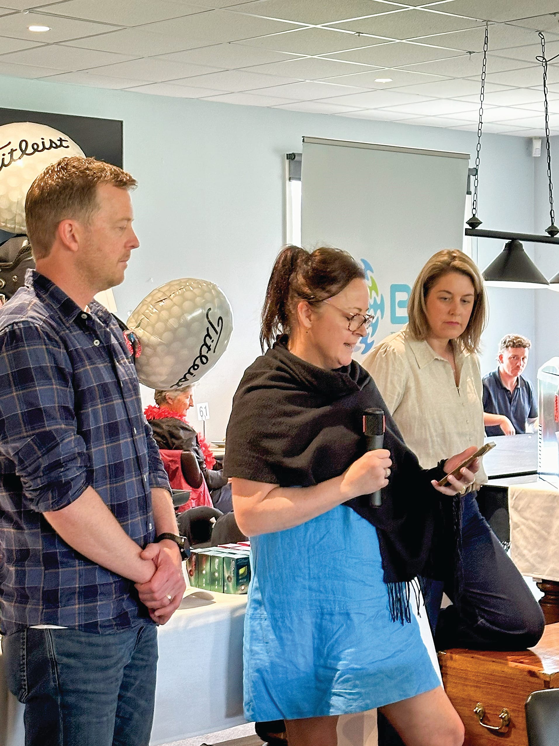 Bass Coast Health CEO Shaun Brooks with Christine Henderson and Kate Lindsay.