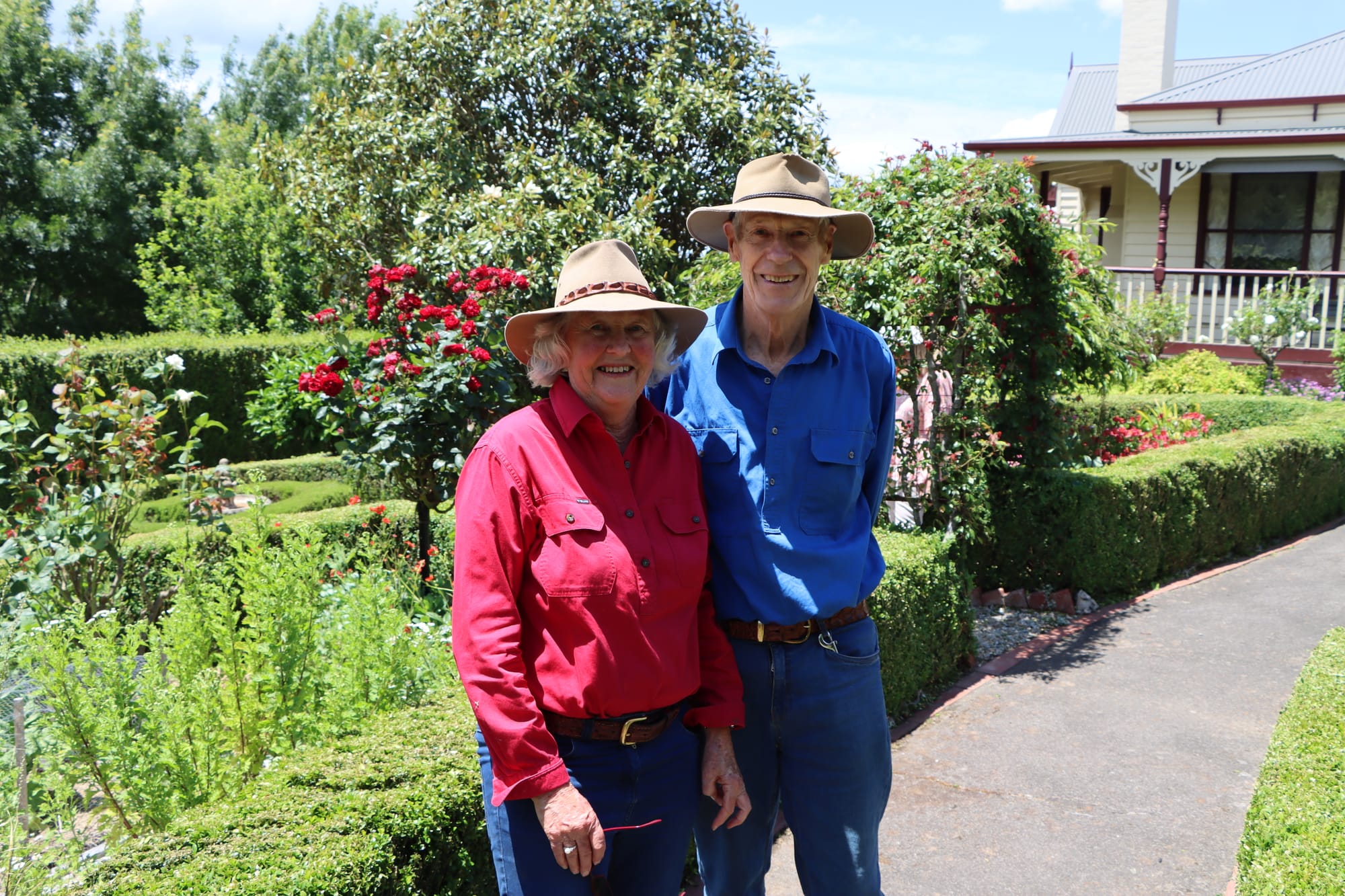Louise Brooks and Bevan Brinkley admire ‘Mon Beau Jardin’.