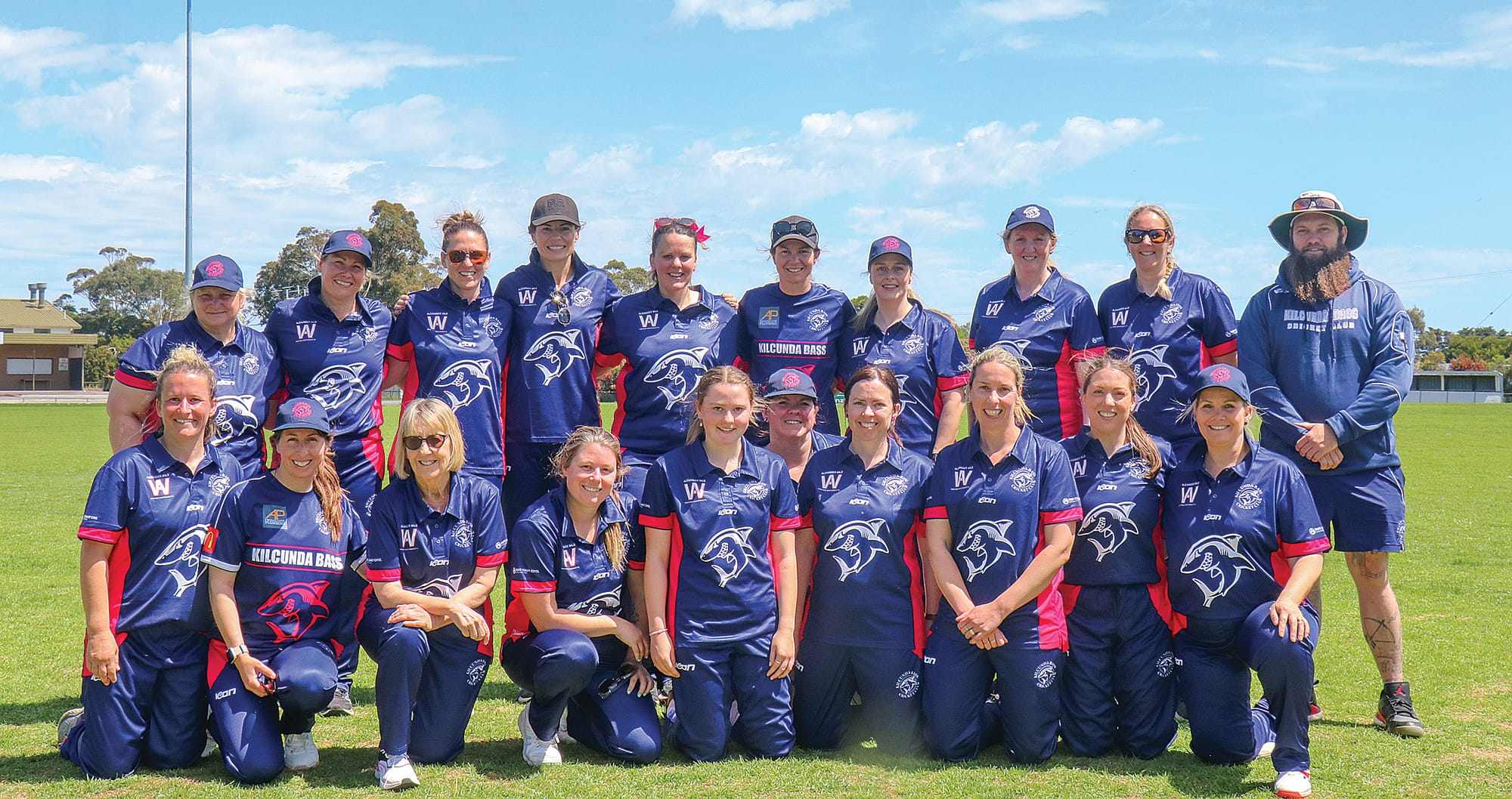 Kilcunda-Bass Women’s Cricket Team: Back row, from left: Silvia Plitz, Mel Ferrato, Cathy Felstead, Jackie Clark, Simone Gracey, Kate Thompson, Fraya Keily, Sheree Chasemore, Jo Huckett, and Coach Aaron Conran. Front row: Elyse Fisher, Jas Keogh, Jan Hodson, Tiana Gold, Miilie Gold, Kirsty Taylor, Bel O’ Brien, Sarh Tyrrell, Nicole Thomson, and Erin Millar. Kilcunda-Bass kick off their third season and are the only club in the league to field two teams for all three seasons. Team 1: Great Whites: Captain Tiana Gold and Vice-Captain Bel O’Brien. Team 2: Hammer heads: Captain Elyse Pratt and Vice-Captain Silvia Piltz. The club has retained some amazing talent in Nicole Thompson, Elyse Fisher and Tiana Gold and some exciting new players, welcoming Cathy Felstead, Fraya Keily and young gun Millie Gold in her first season of cricket. Z45_4424