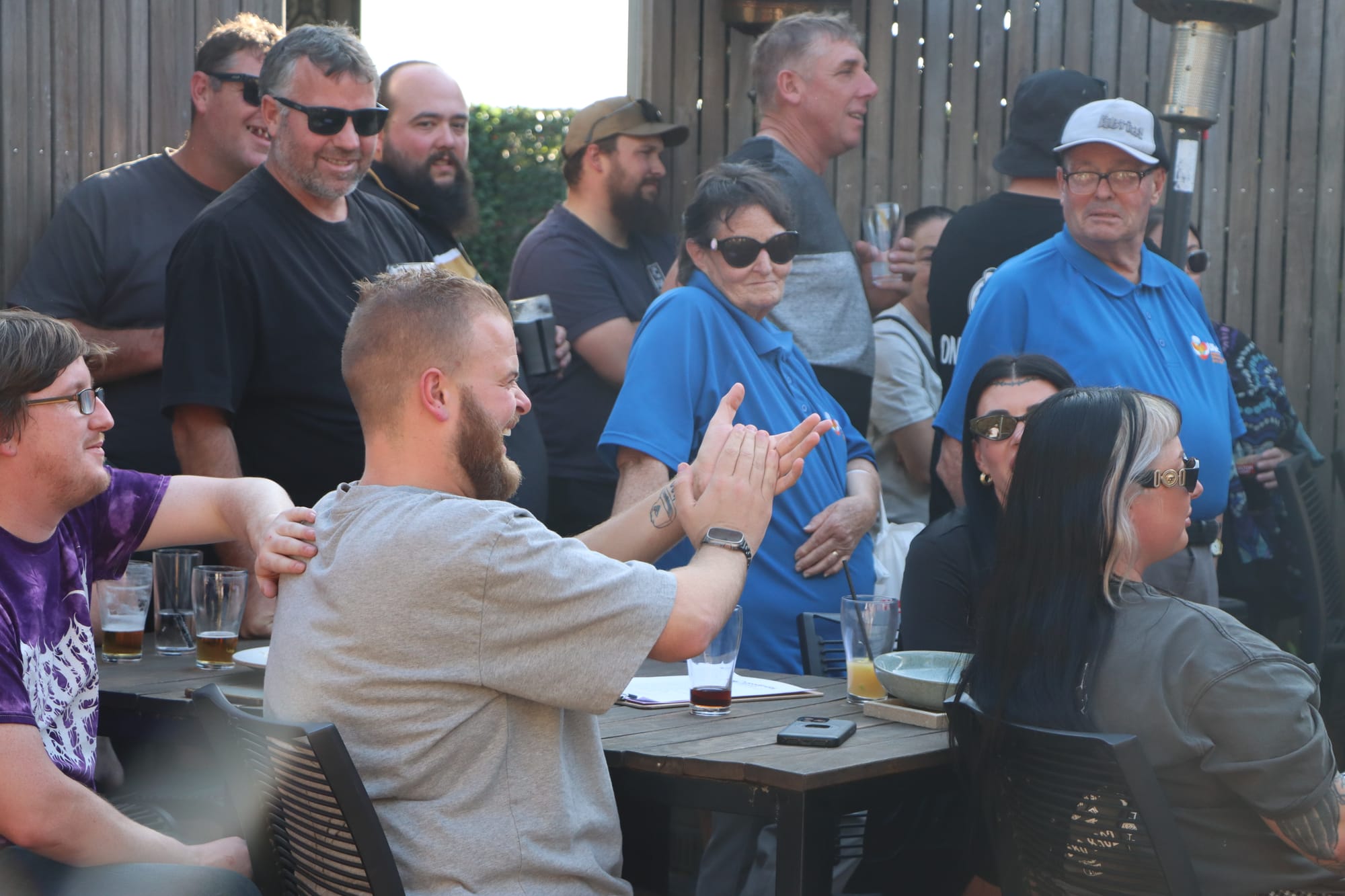 Jack Gilchrist celebrates another successful bid, continuing to be a generous contributor to the Good Friday Appeal event at Korumburra Middle Hotel. 