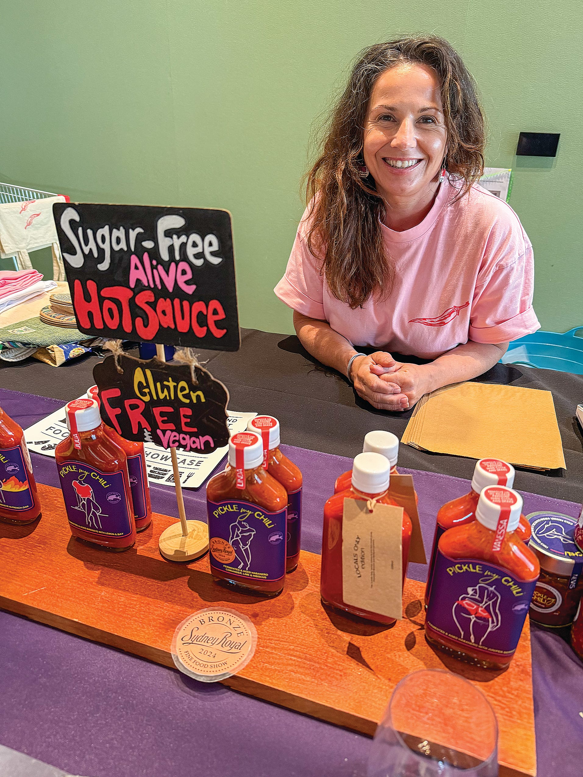 Try it, you’ll like it! Nevis Zorzut of Pickle My Chili at Cape Woolamai was pleased with the response to the first food festival at Berninneit last Sunday.
