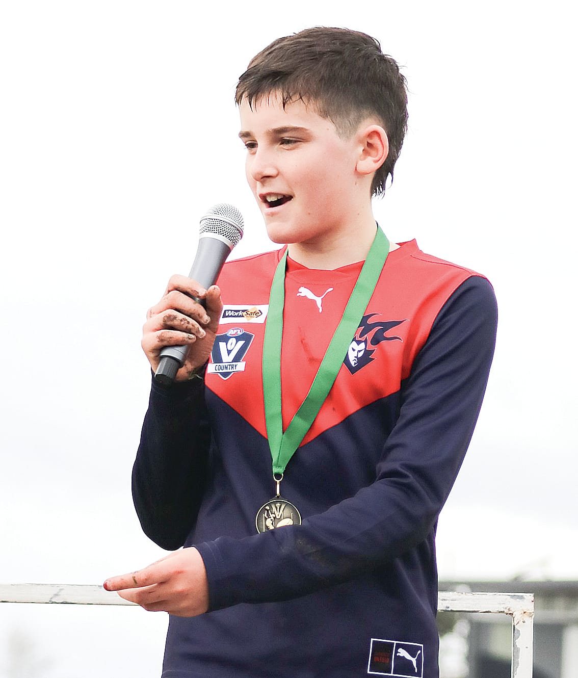 Ryder Pedlow from MDU won the Best on Ground award in the Under 12s Grand Final.