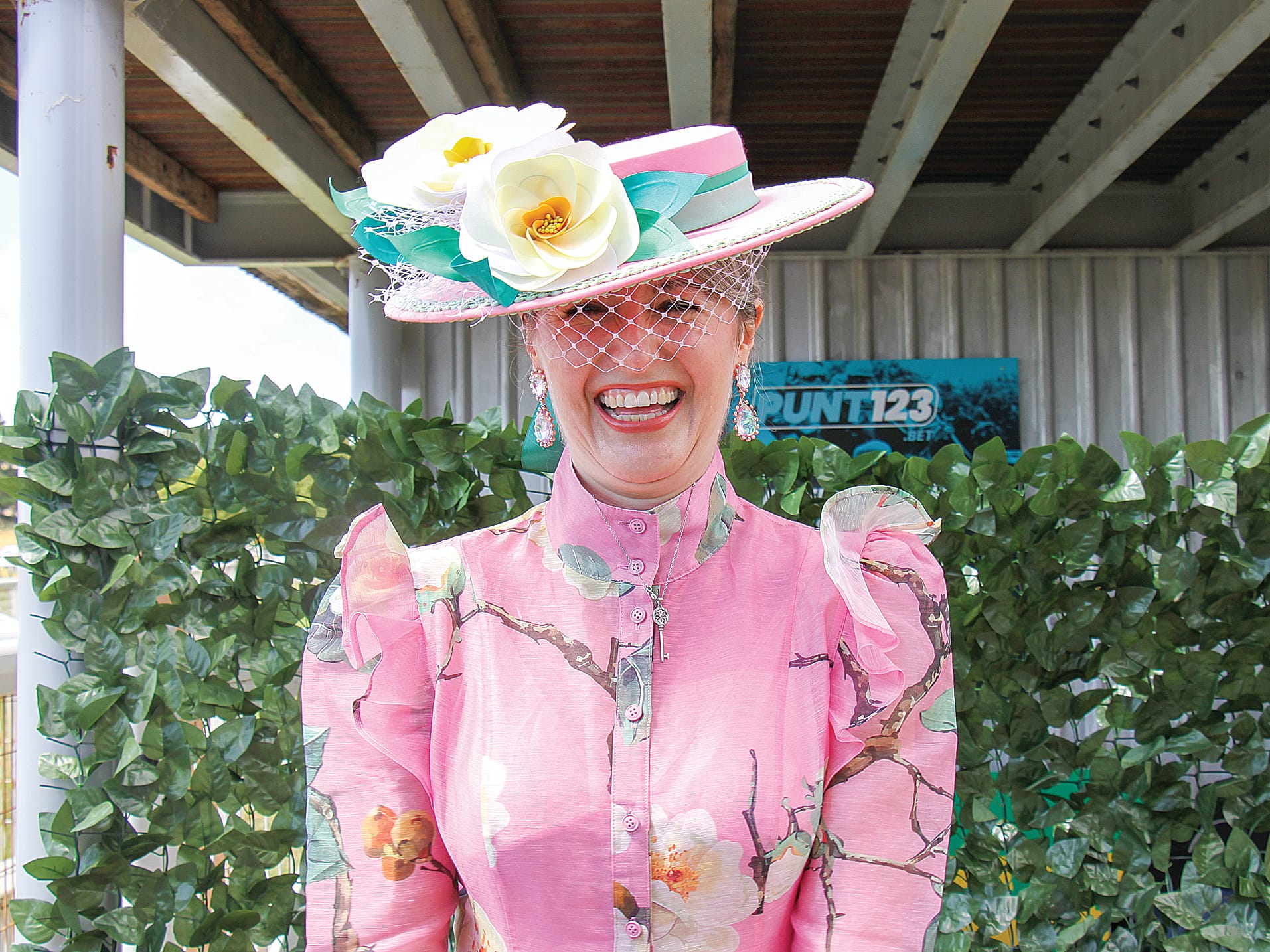 Niki Howells-Schramm Fashions on the Field winner at the Phillip Island Health Hub Woolamai Race Day. B115_0925