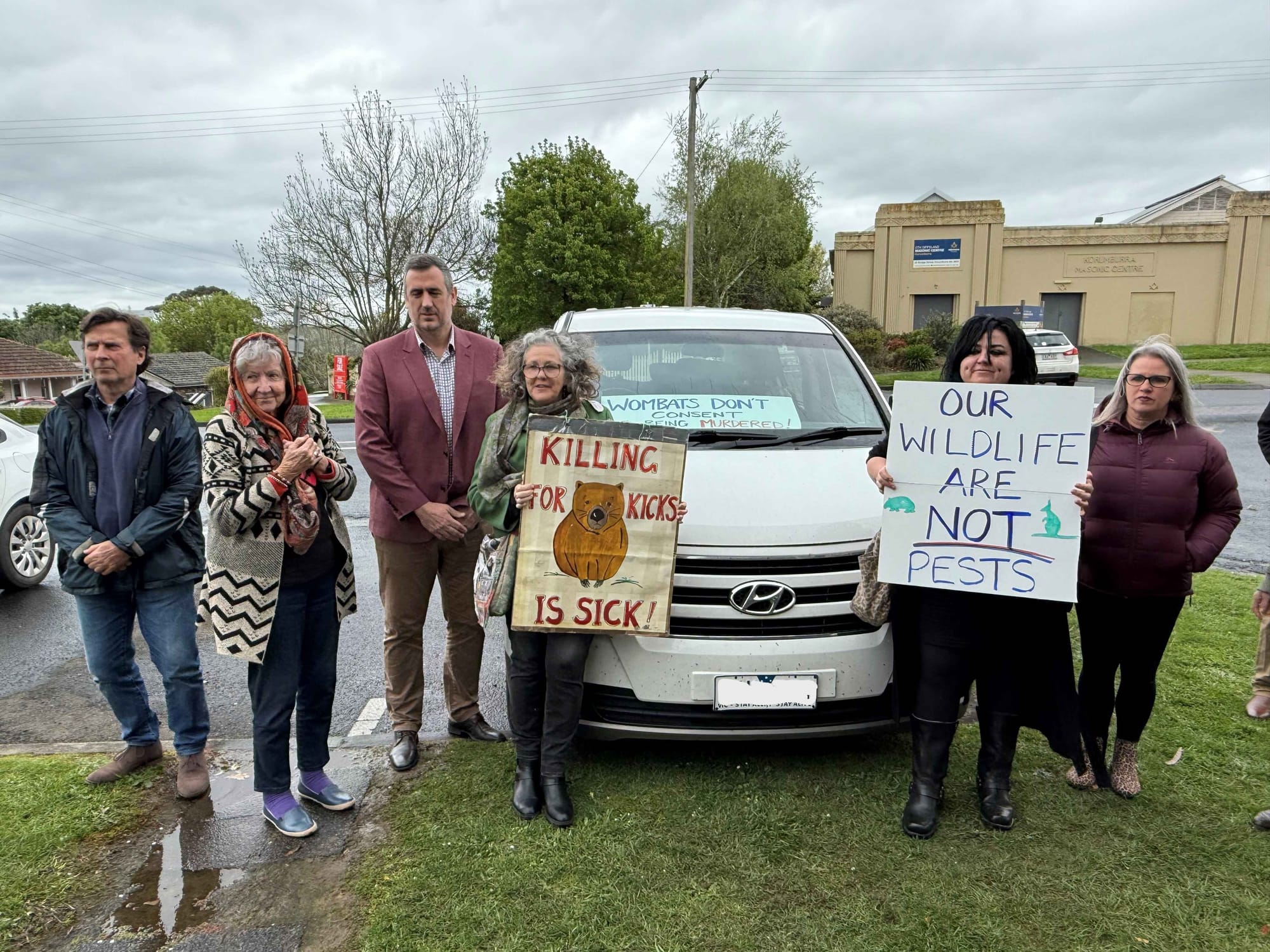 Protesters turn out to hear alleged wombat cruelty case