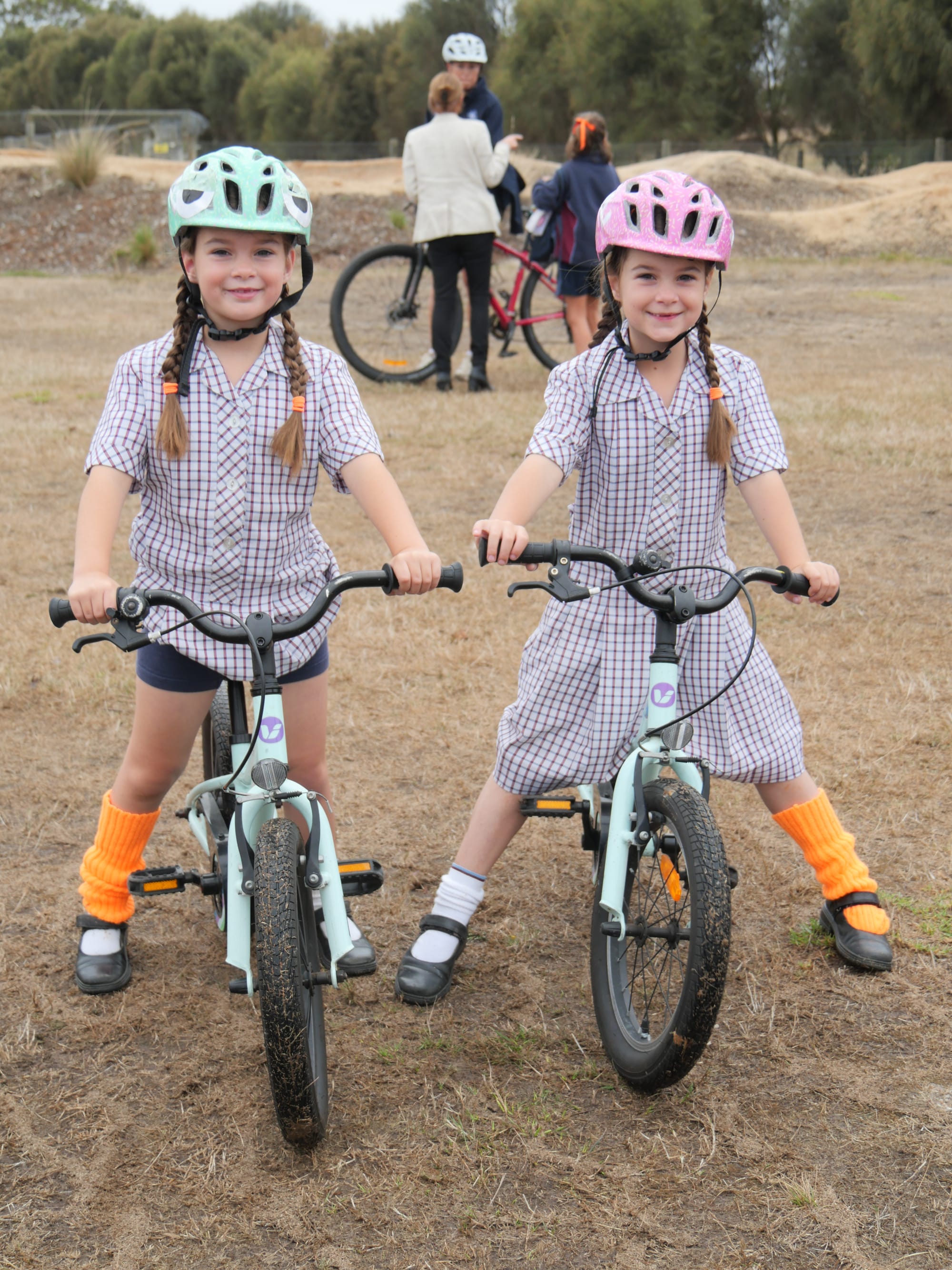 Newhaven College Year 1 students Winsley and Huntley Underwood combined the Ride2School with their ‘splash of orange’ for Harmony Day.