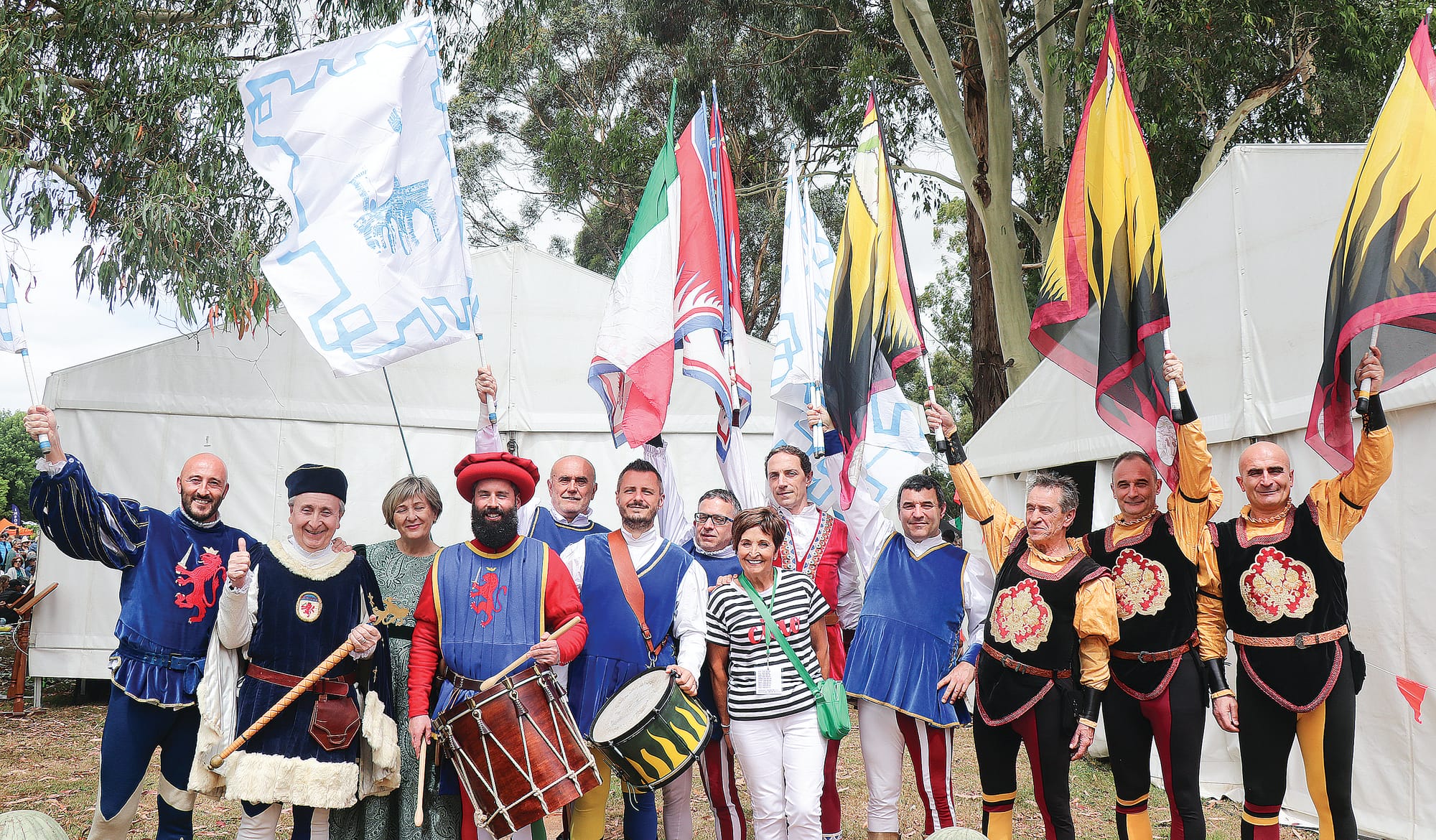 Committee member Rosie Romano of the Mirboo North Italian Festa welcomed the Flag throwers from Faenza Italy to the annual South Gippsland festival.