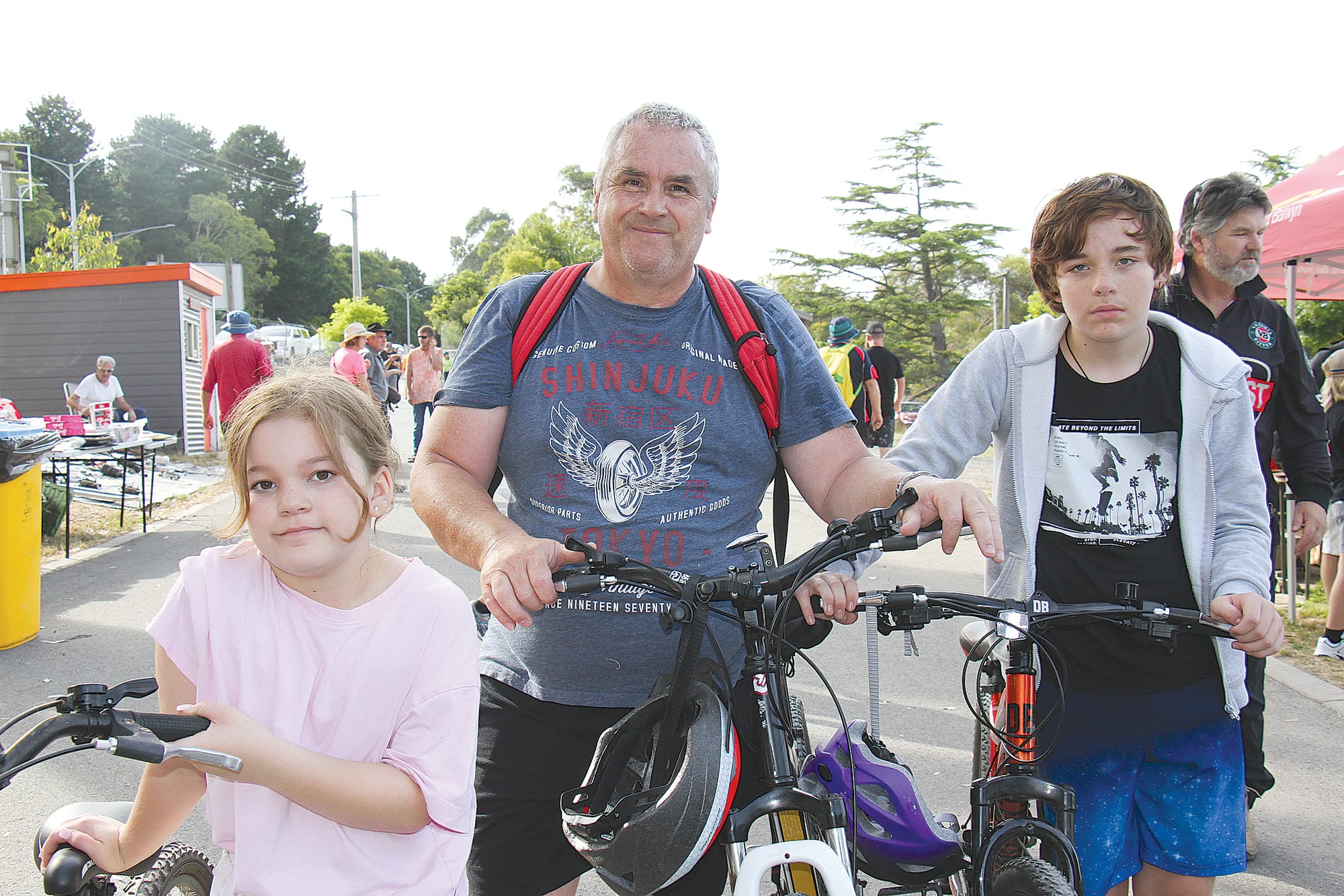 Eloise and Nathan cycled to the Korumburra showgrounds with their father Shaun. B139_0225