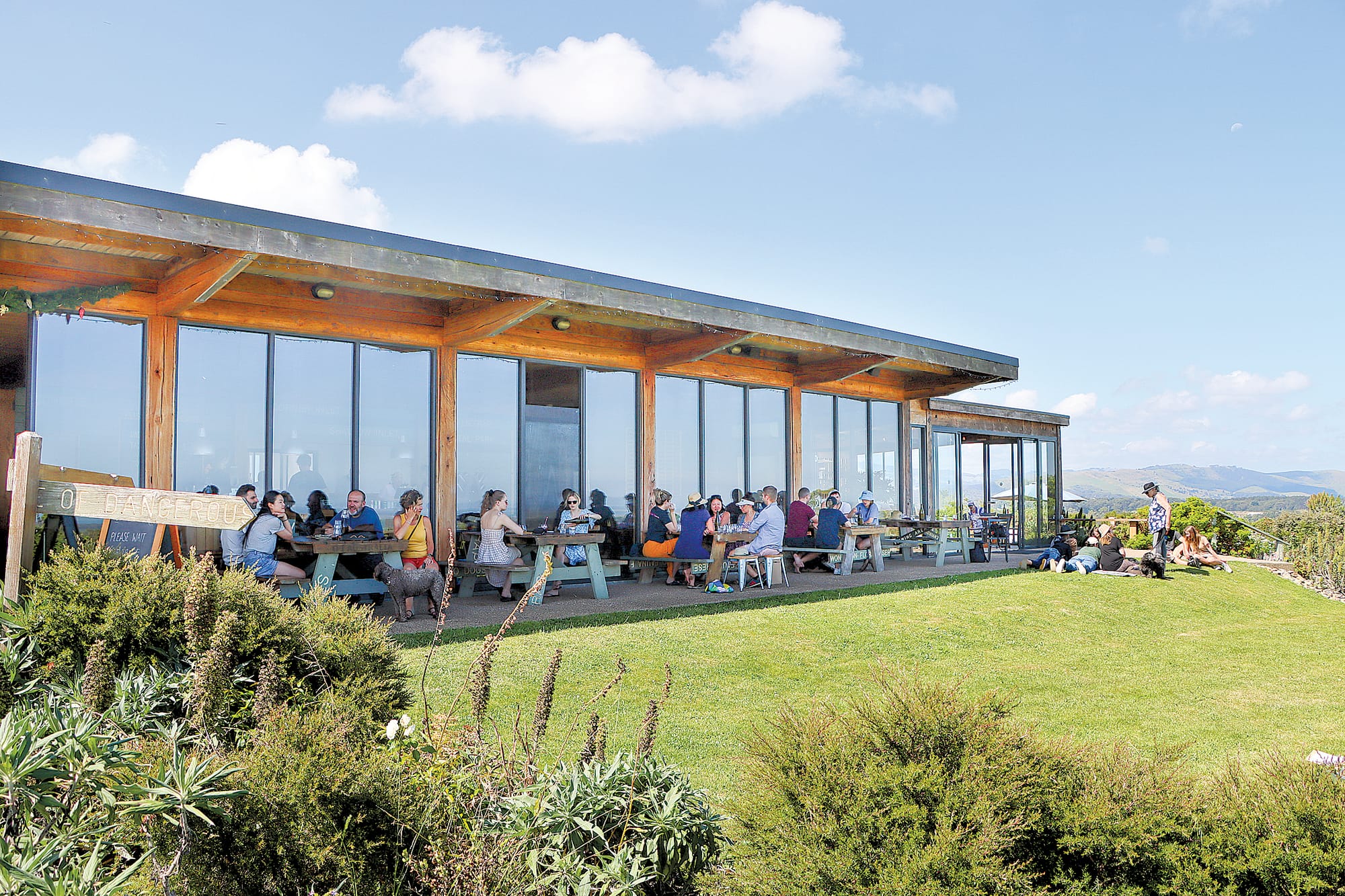 People enjoy a blissful afternoon at Gurneys Cider on New Year’ Eve.