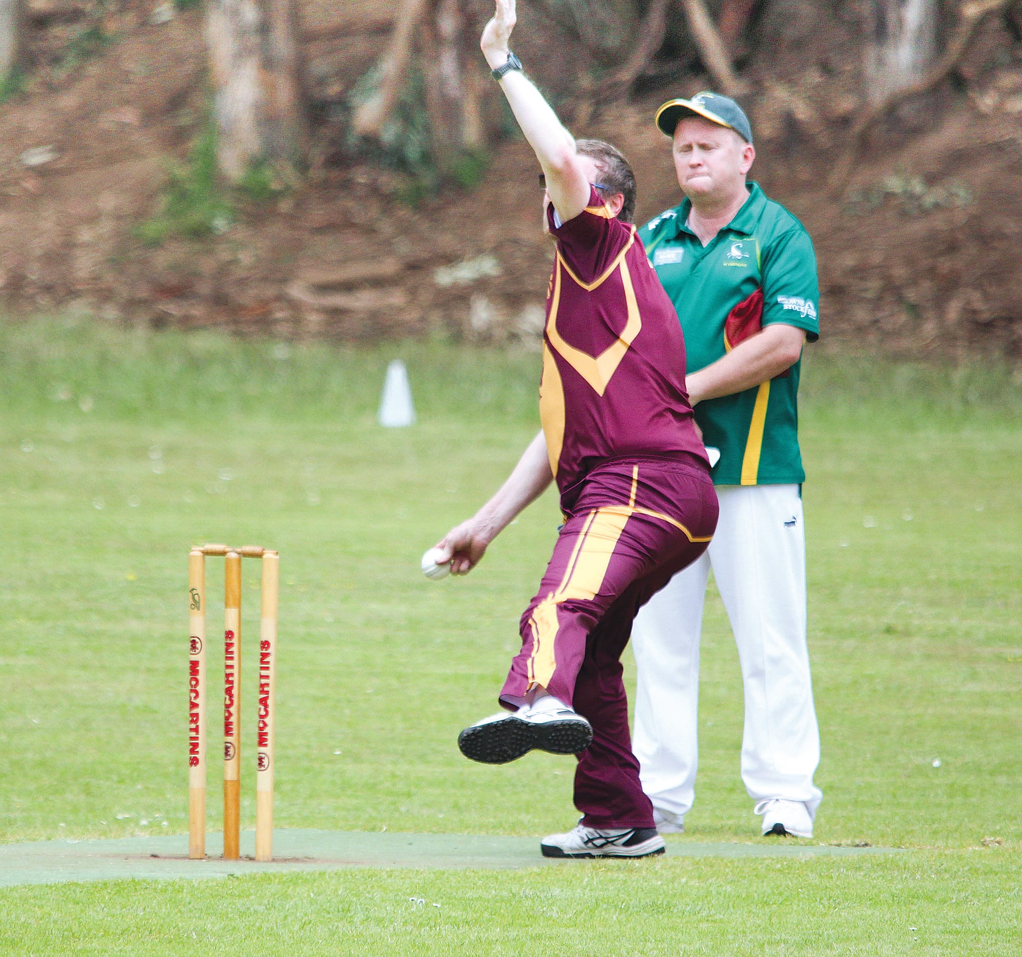 OMK’s Ben Maguire was superb again with three-wickets in the Diggers’ win at ‘The Gump’.  B31_4822
