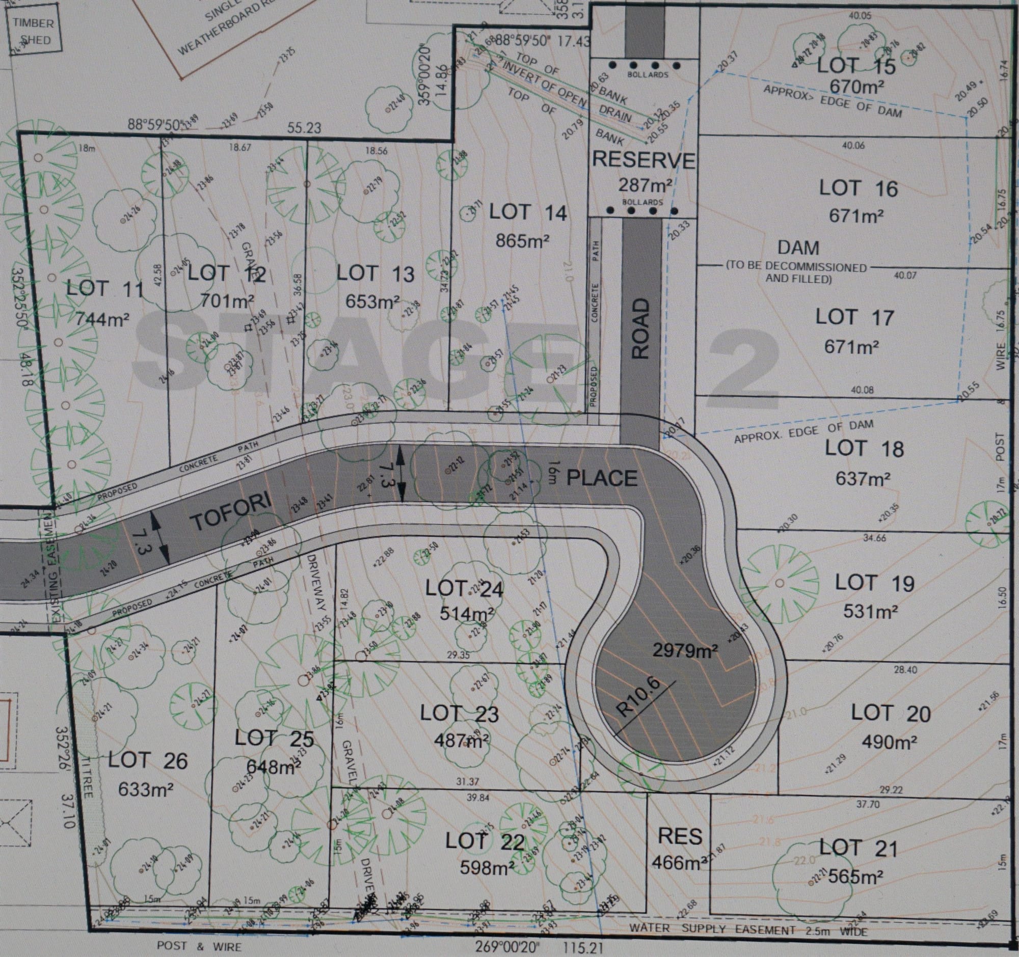 16 lot proposal for Cowes