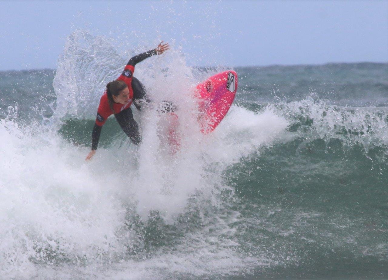 Eva Bassed of Sandy Point cuts back in Sunday's Under 18 Girls final.