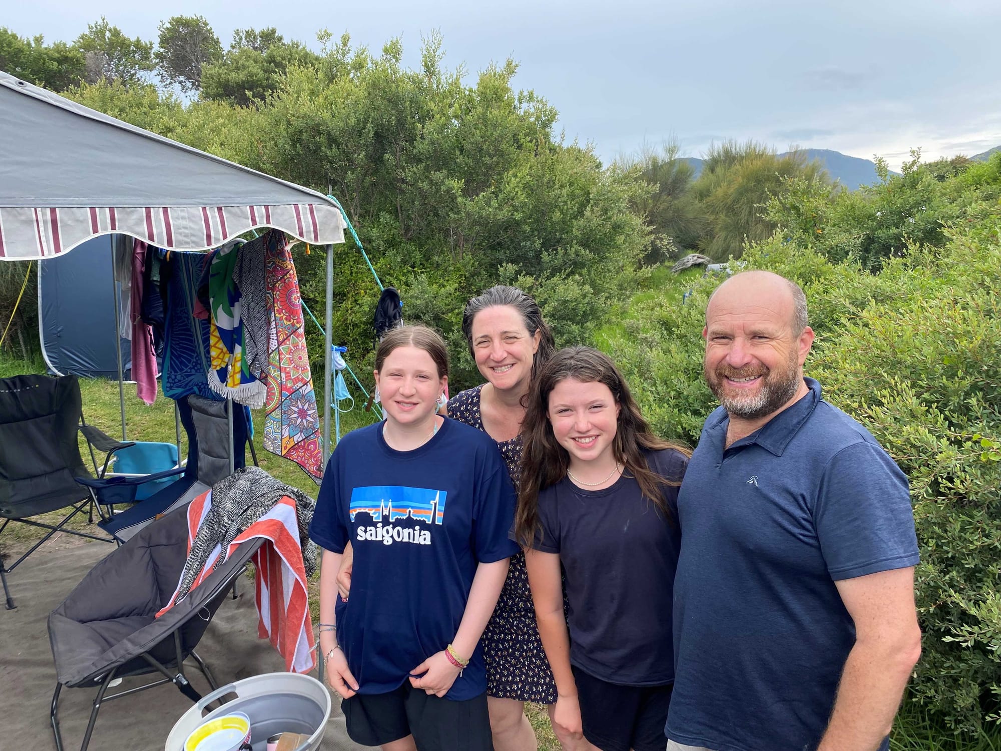The Jones family from Beaumaris, Brett, Stephanie Asha and Siobhan .