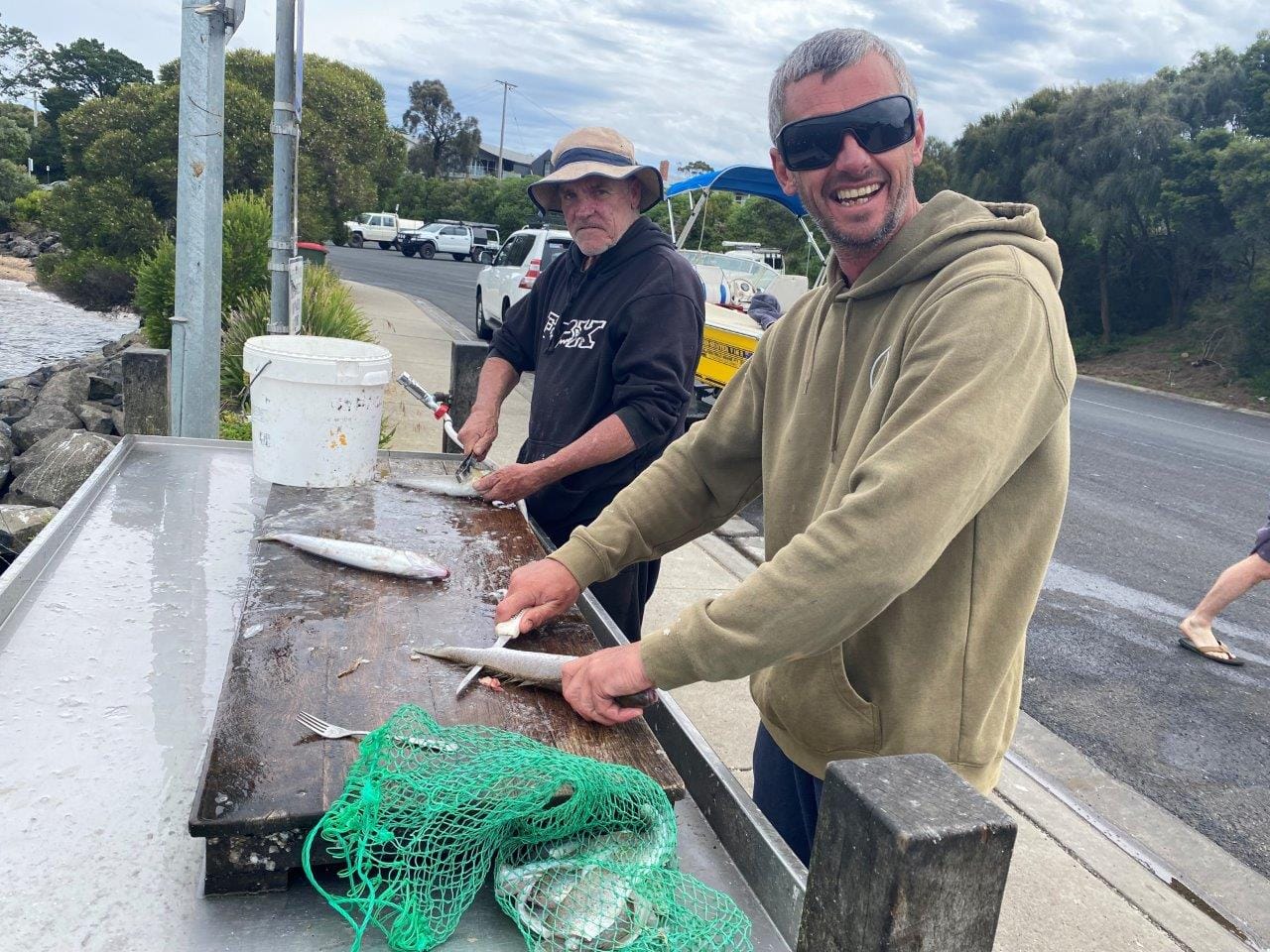 Brad Sleeman and Darren Scott had a great day out fishing on Saturday getting some nice whiting for their trouble.
