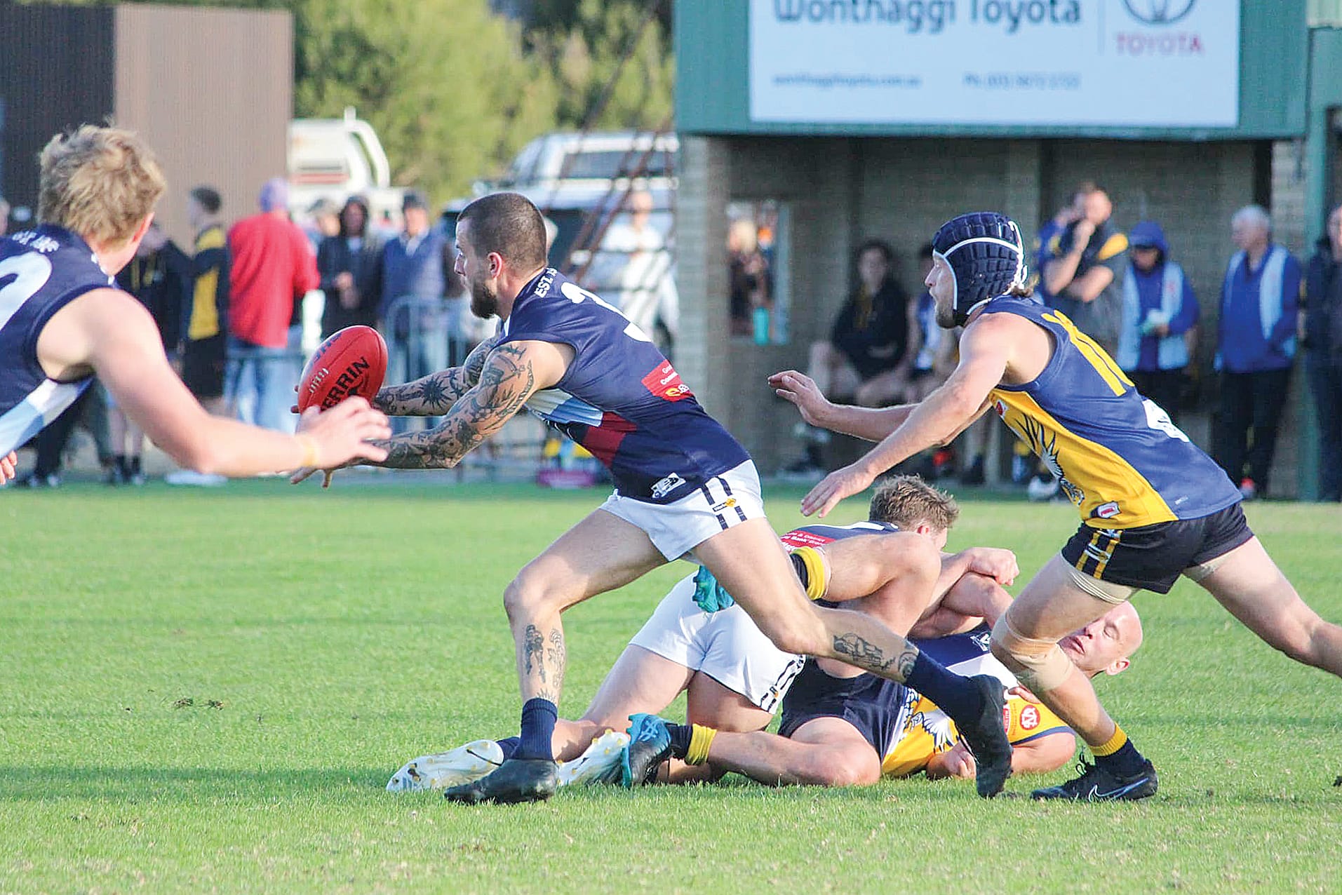 Panthers take control of the ball in after good shepherding from team mates. 