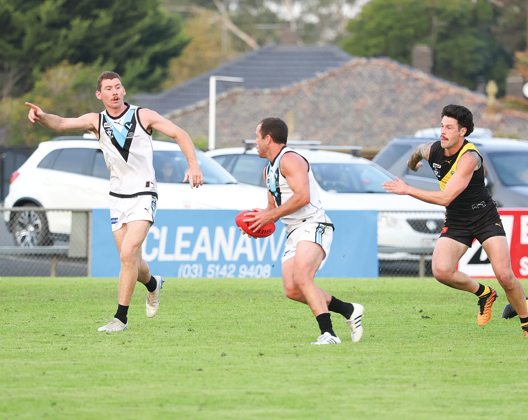 Wonthaggi coach Jarryd Blair has time to settle and kick the sealer on a red-letter day for the Power at Morwell.