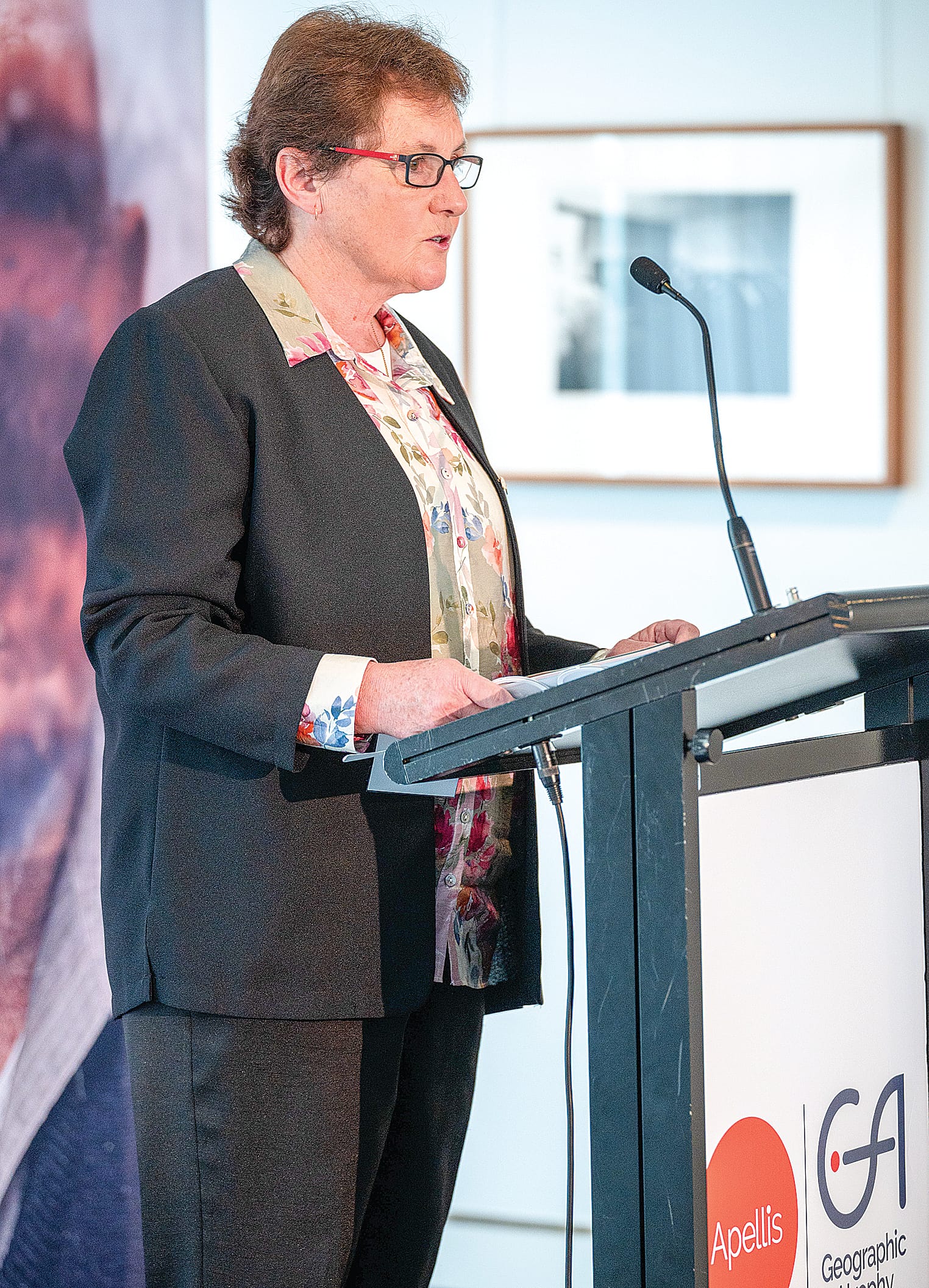 Sharon Oates speaking at the launch of ‘We Can’t Wait and See’.