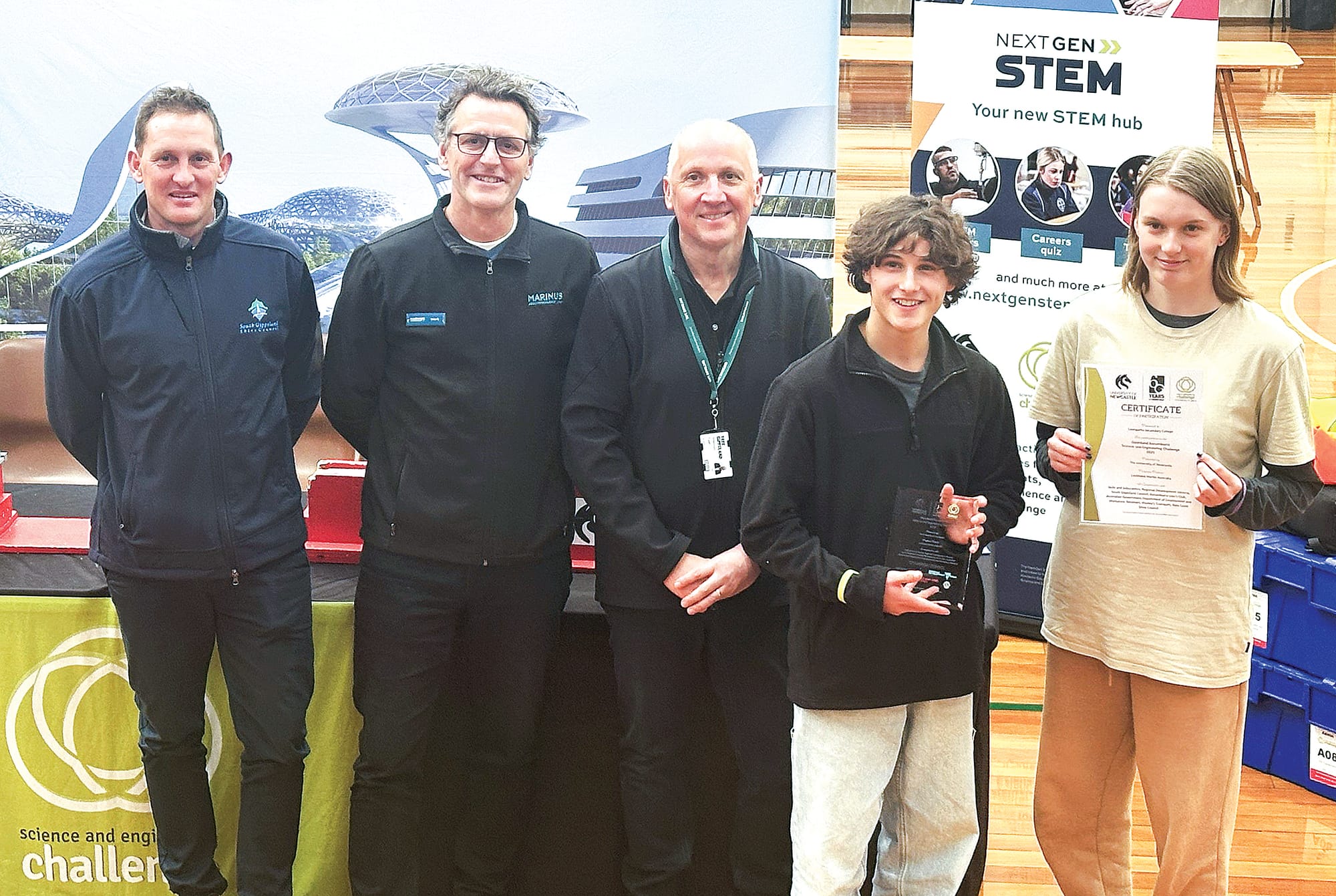 Leongatha Secondary College scored the most points from a range of activities at a STEM-based event last Wednesday. ob04_2425